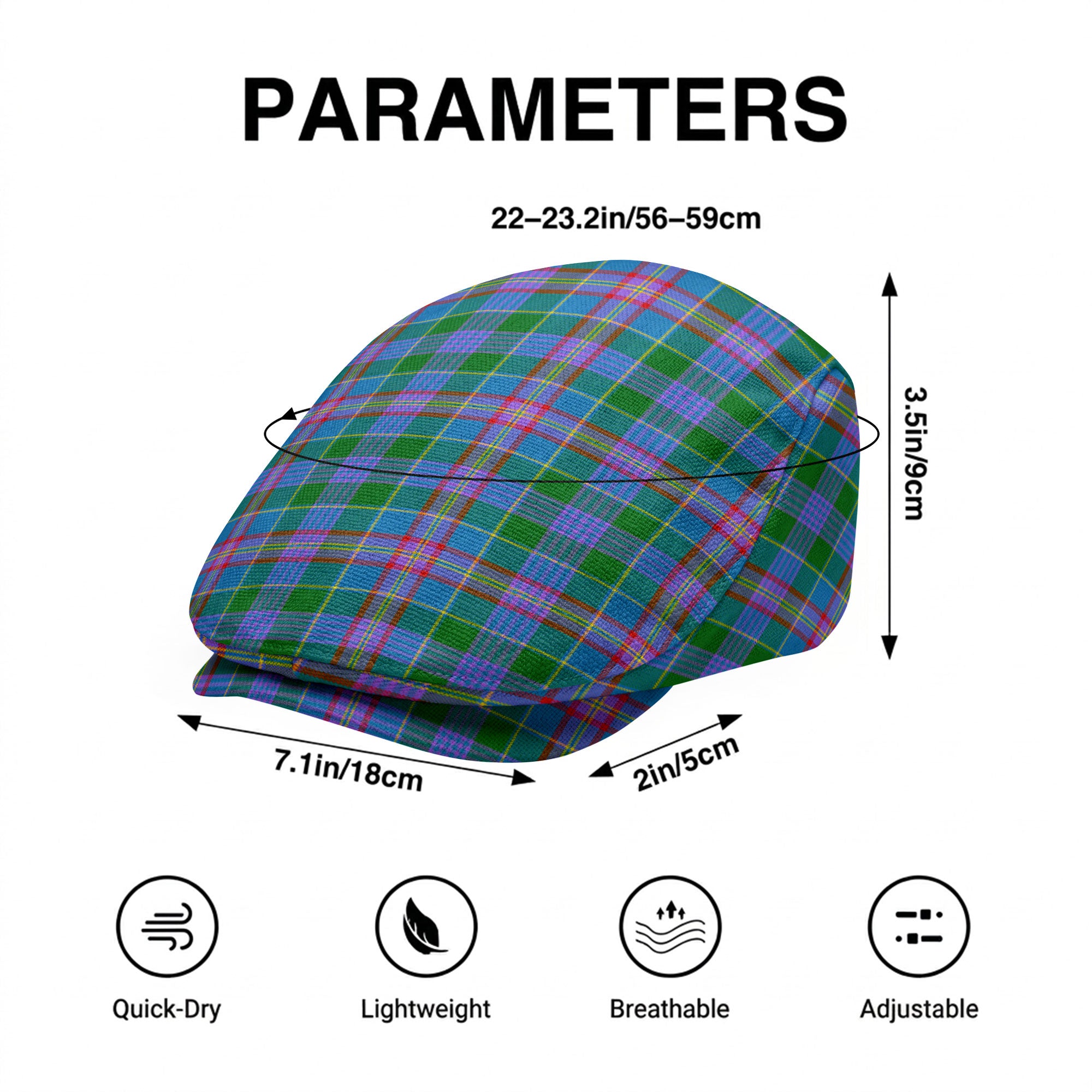 Pitcairn Hunting Tartan Flat Caps