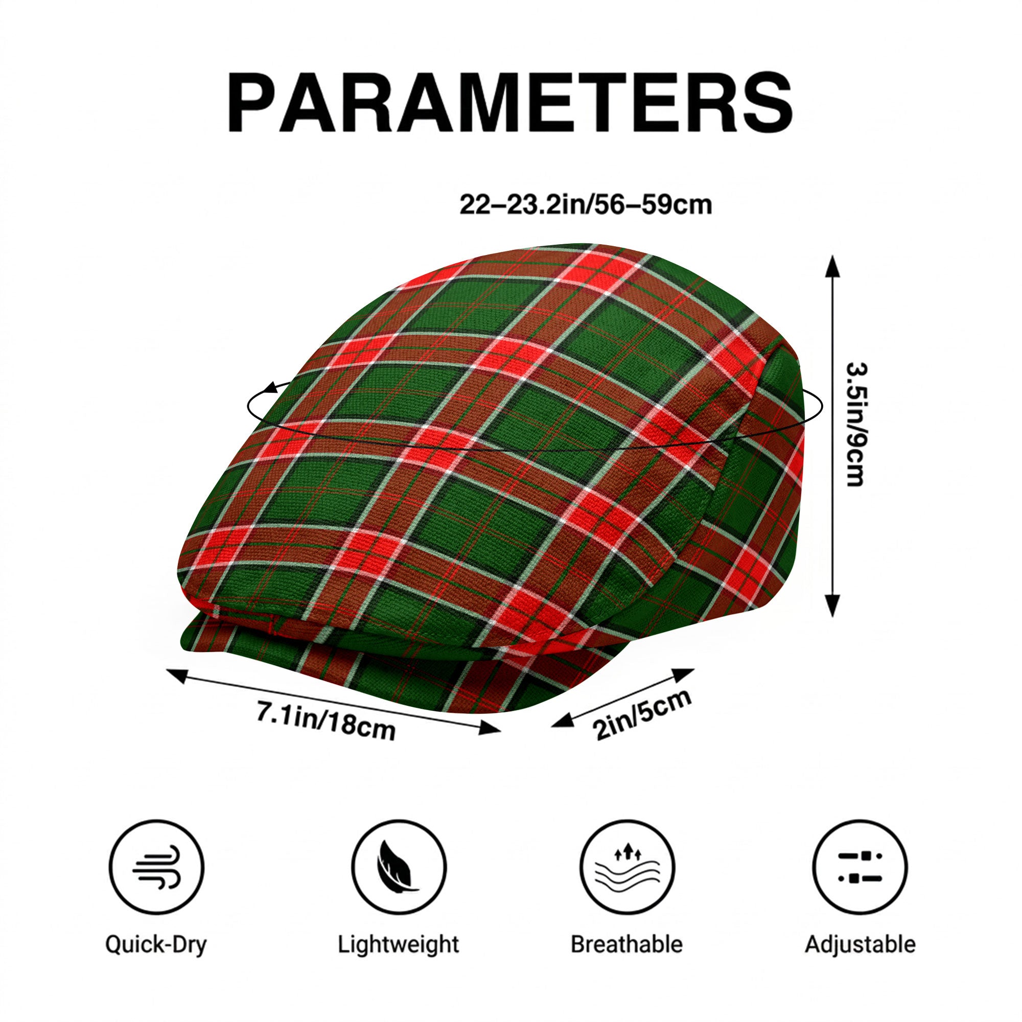 Pollock Tartan Flat Caps