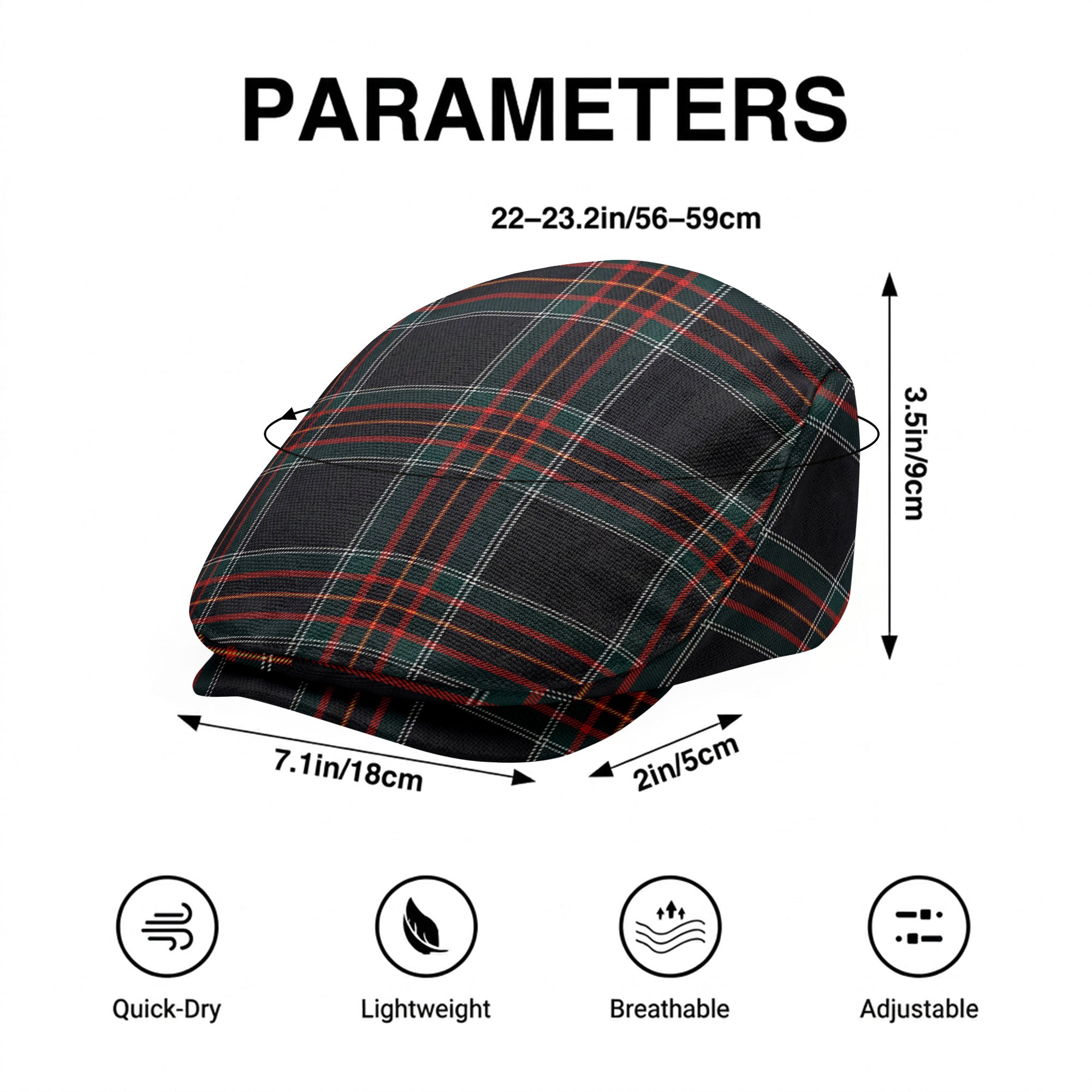 RCMP Tartan Flat Caps