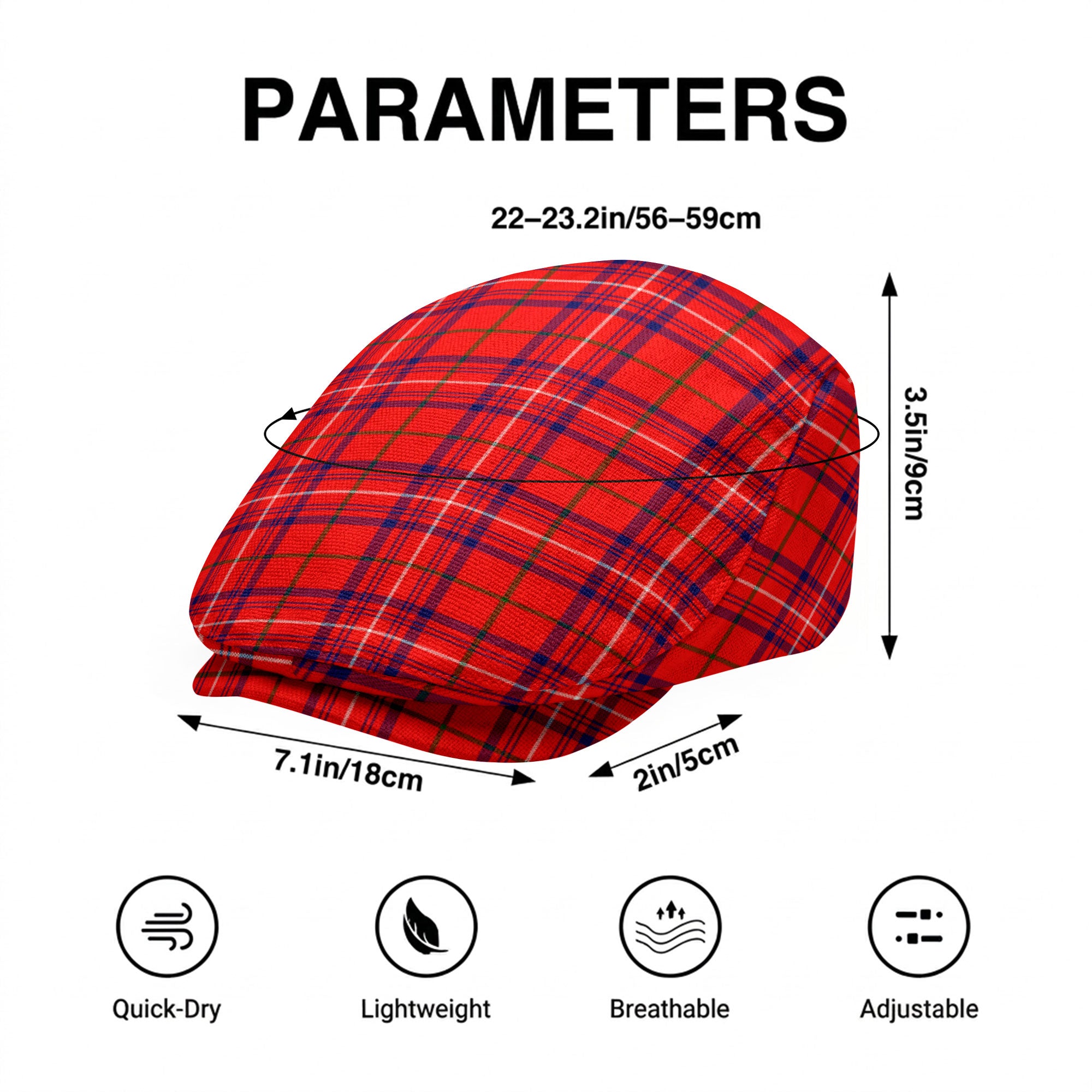 Rose Modern Tartan Flat Caps
