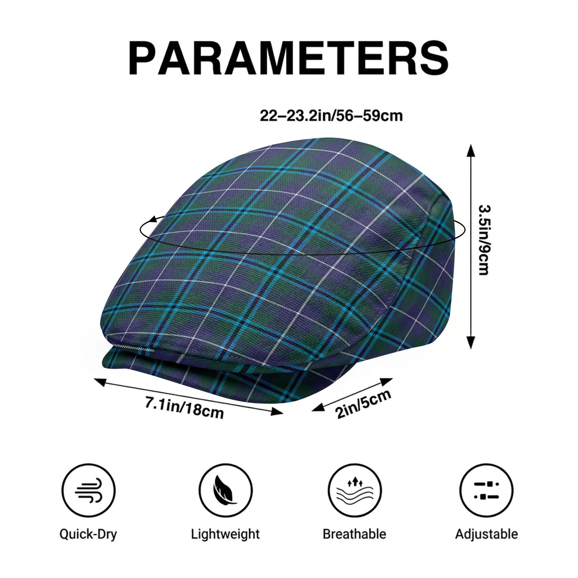Sandilands Tartan Flat Caps