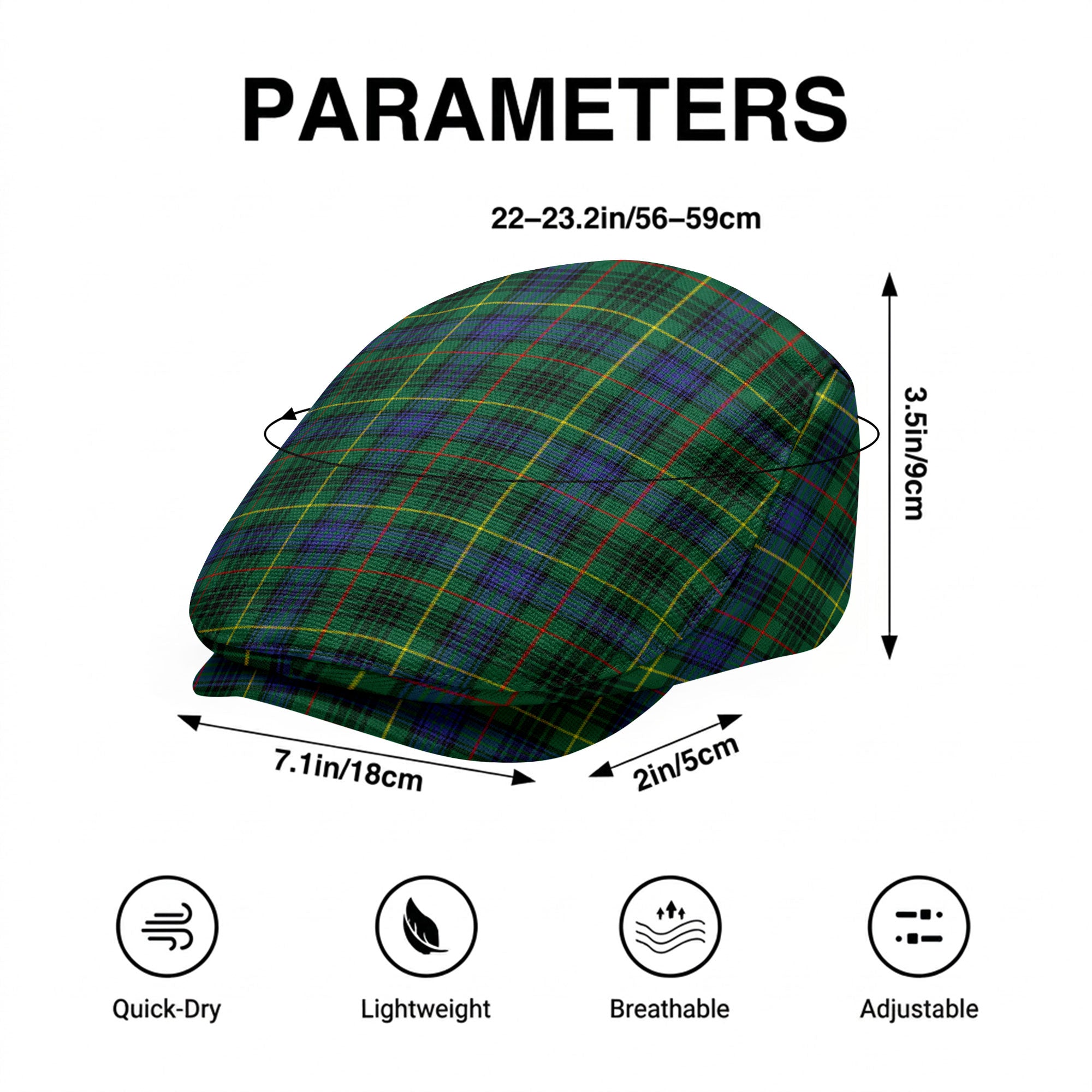 Stewart Hunting Modern Tartan Flat Caps