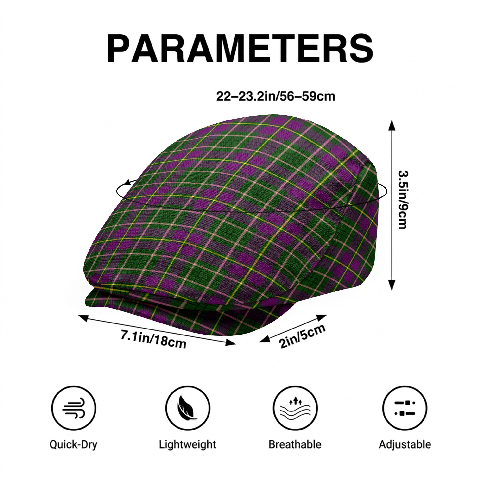 Tailyour (or Taylor) Tartan Flat Caps