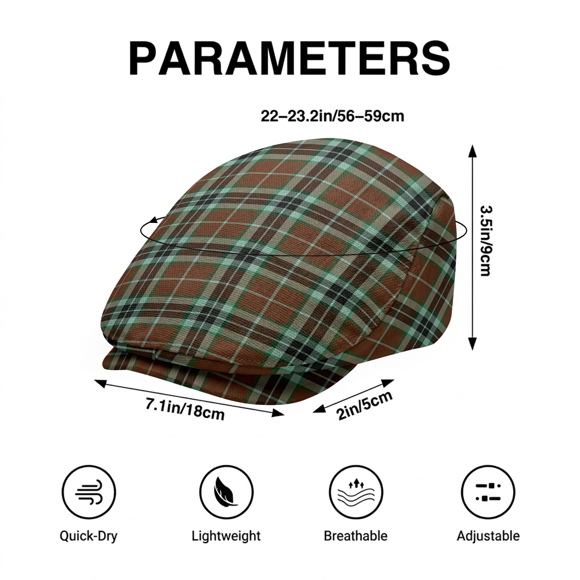 Thomson Hunting Modern Tartan Flat Caps