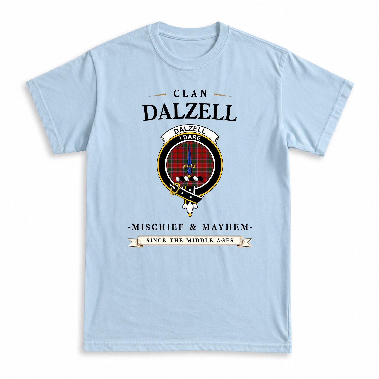 Dalzell Tartan Crest Mischief and Mayhem T-shirt