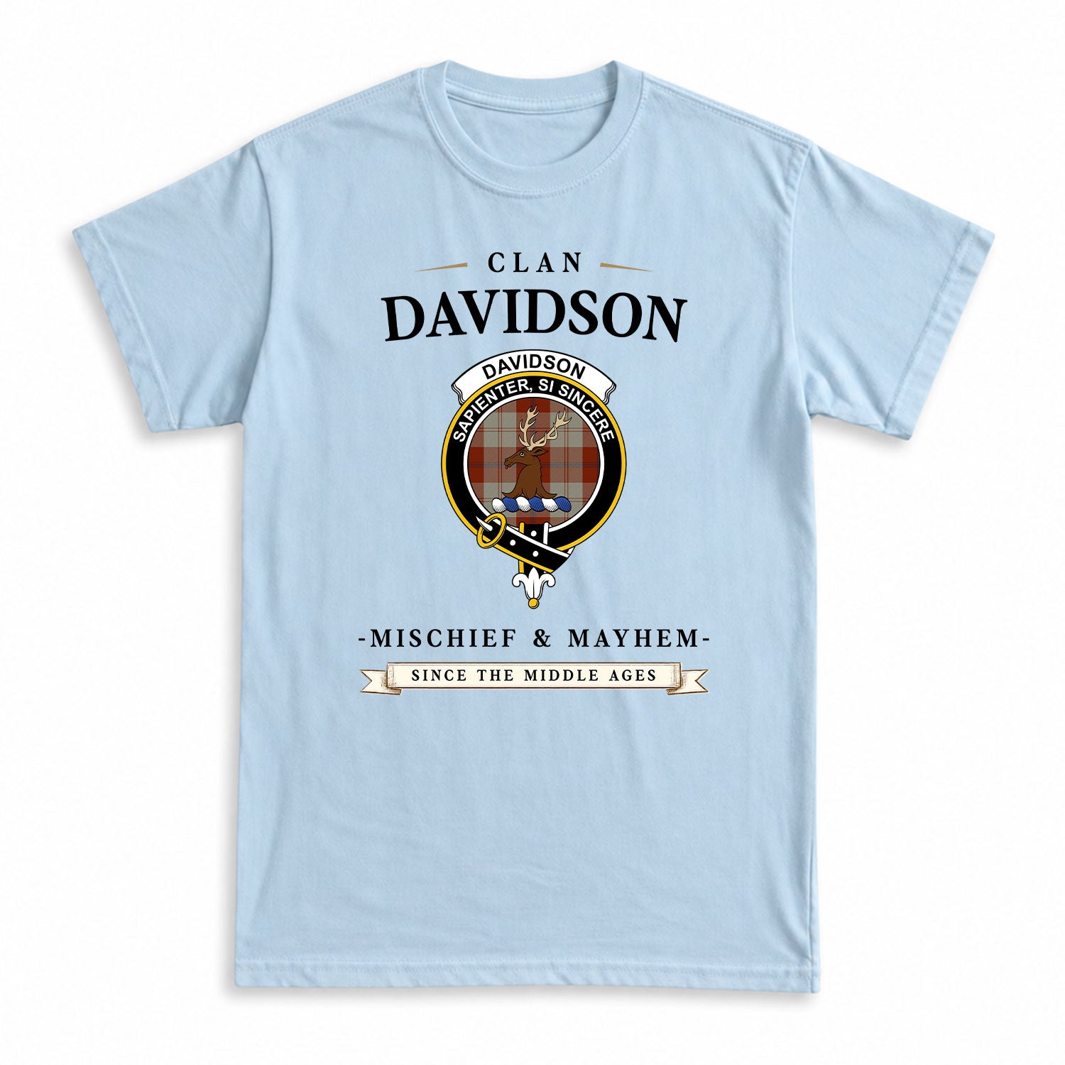 Davidson Dress Dancers Tartan Crest Mischief and Mayhem T-shirt