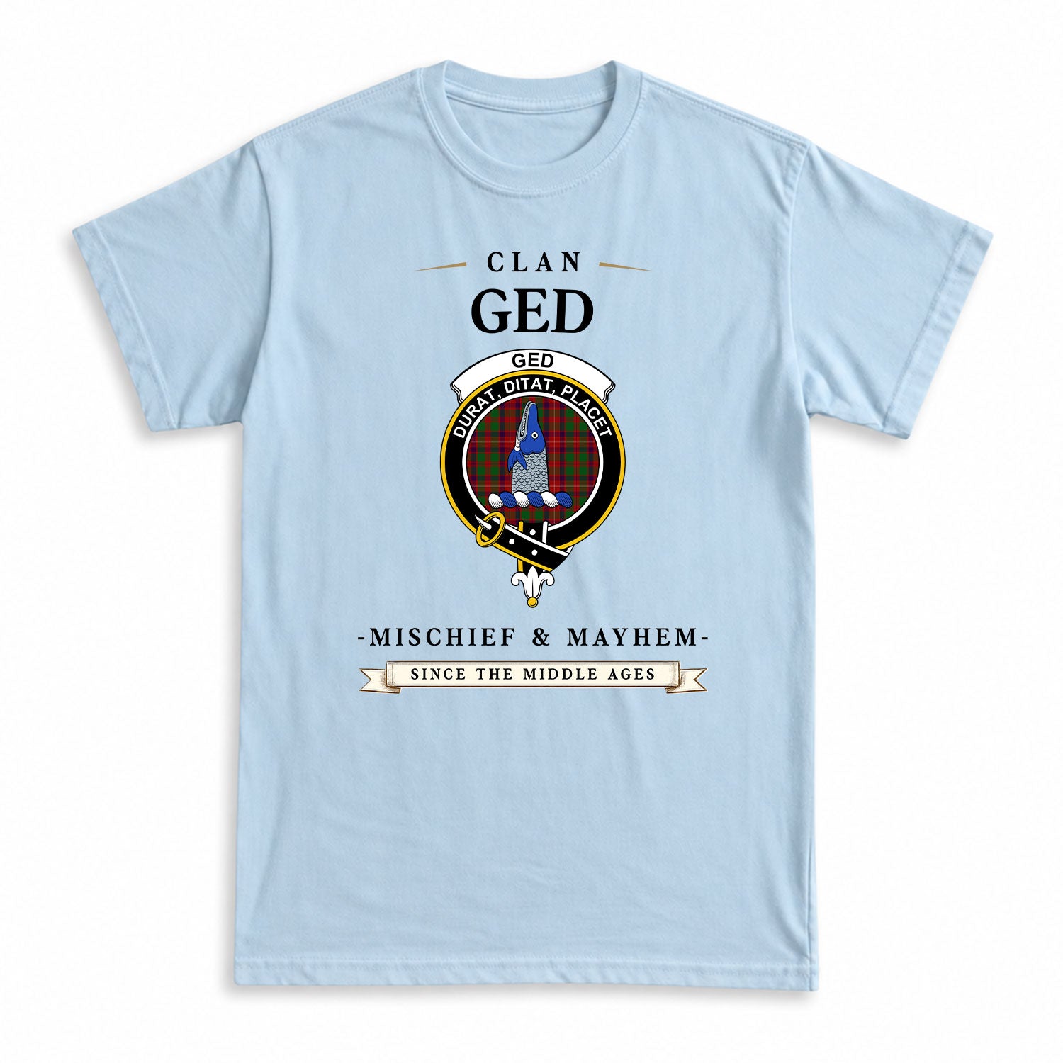 Ged Tartan Crest Mischief and Mayhem T-shirt