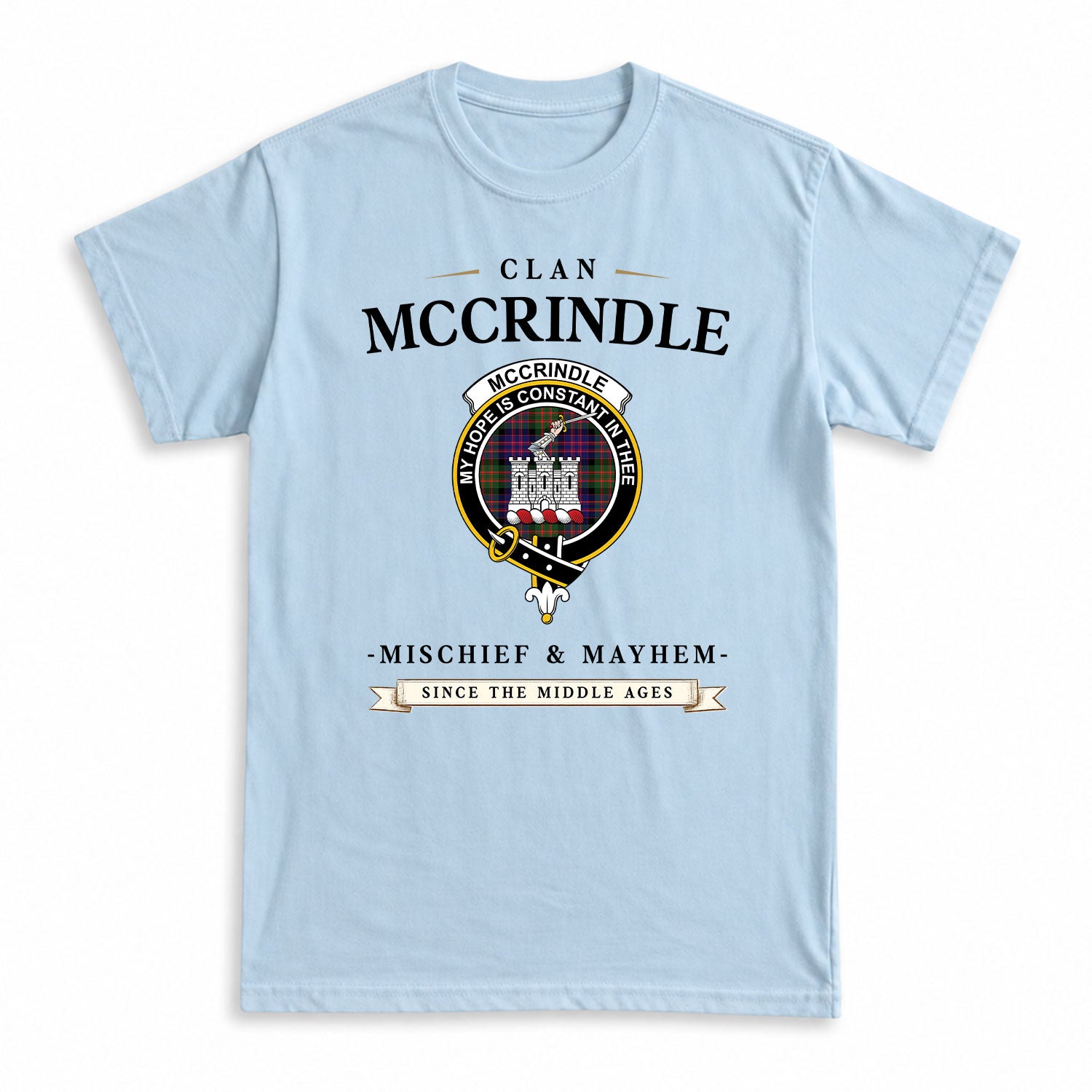 McCrindle Tartan Crest Mischief and Mayhem T-shirt