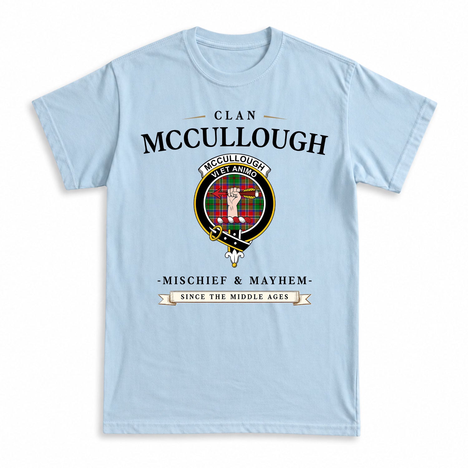 McCullough Tartan Crest Mischief and Mayhem T-shirt