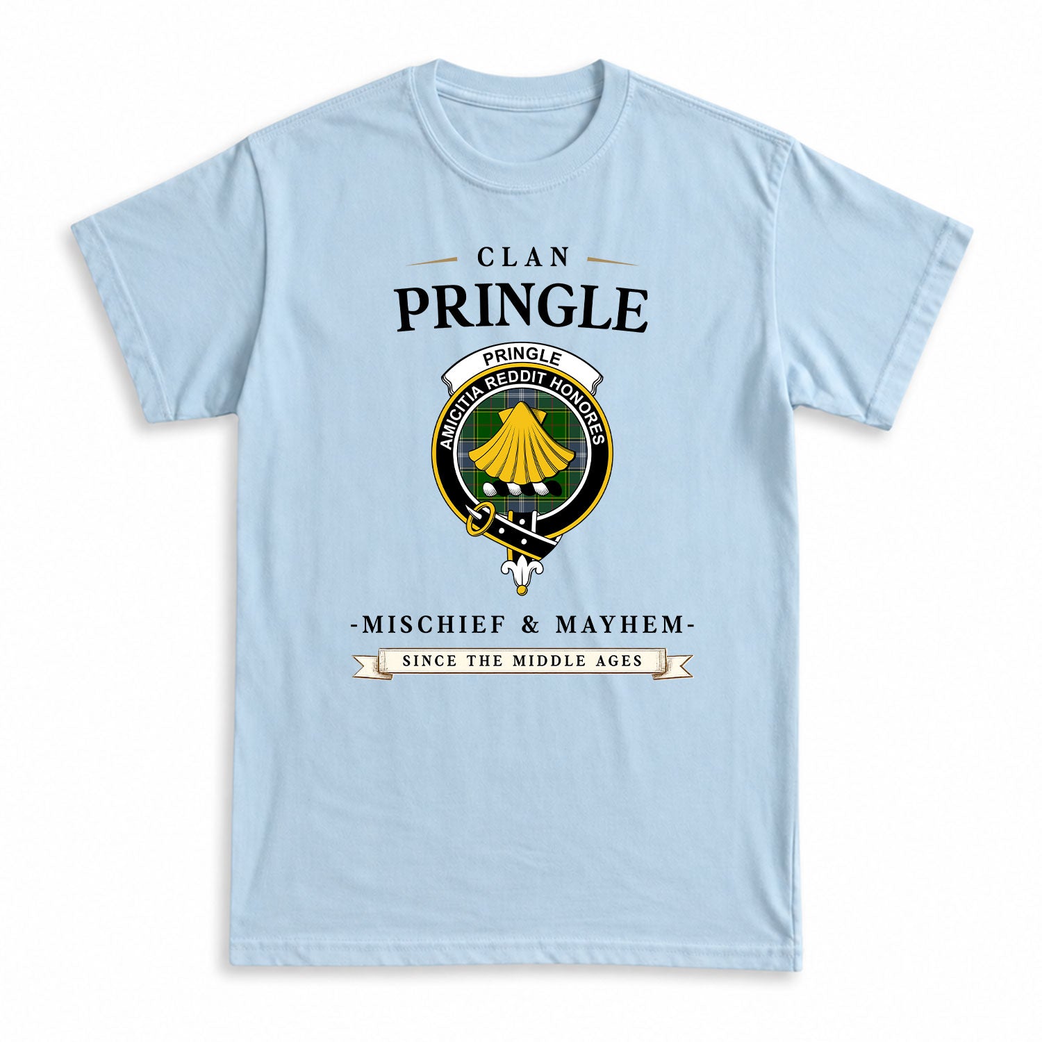 Pringle Tartan Crest Mischief and Mayhem T-shirt