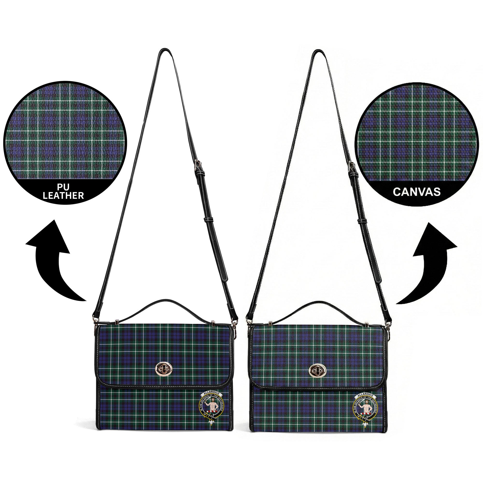 Allardice Tartan Crest Satchel Bag