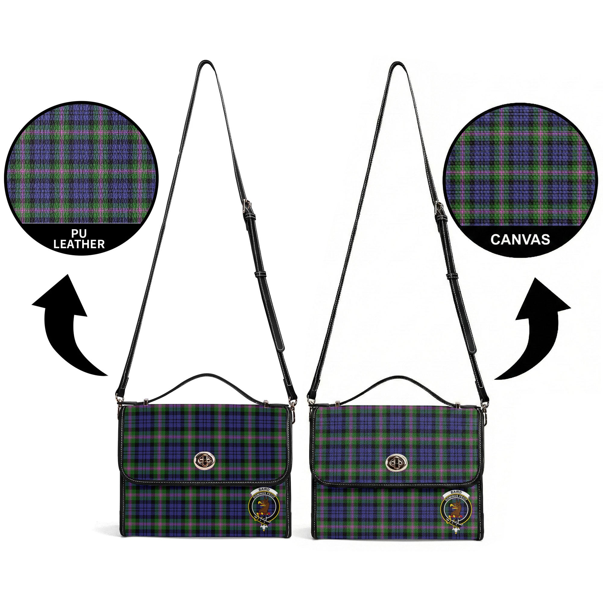 Baird Modern Tartan Crest Satchel Bag