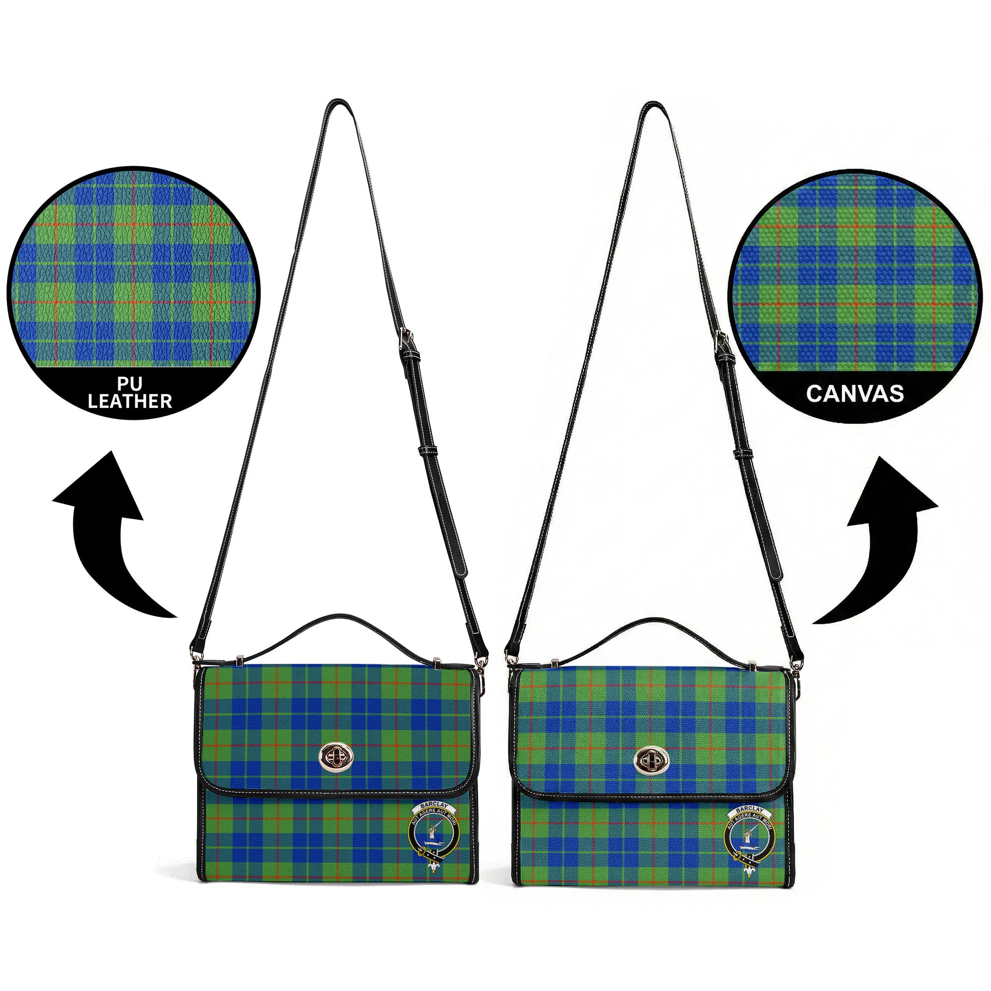 Barclay Hunting Ancient Tartan Crest Satchel Bag