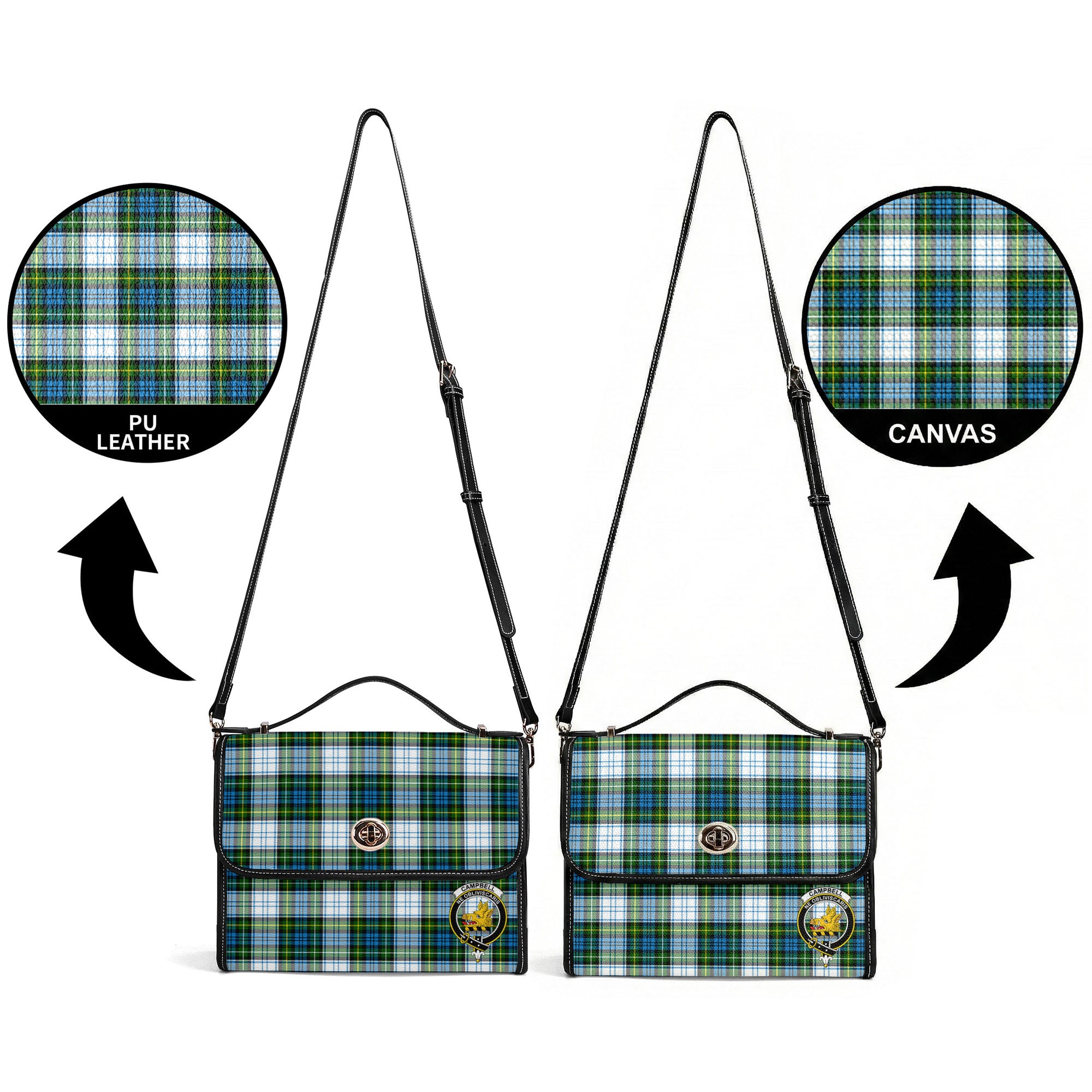 Campbell Dress Tartan Crest Satchel Bag
