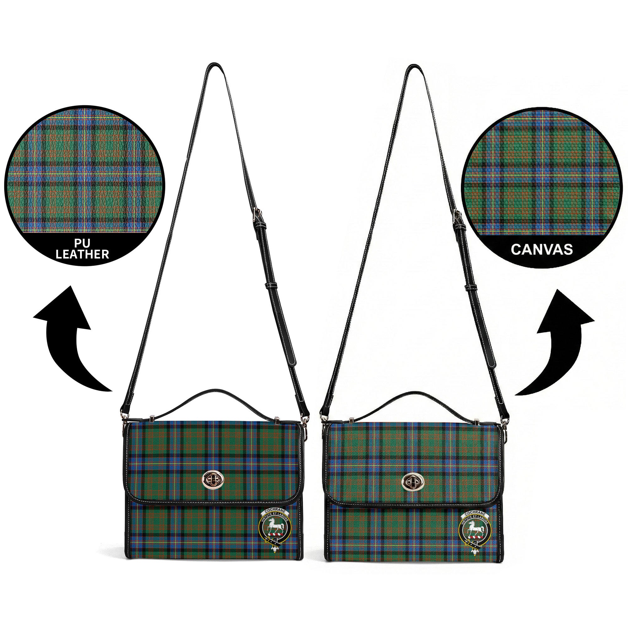 Cochrane Ancient Tartan Crest Satchel Bag