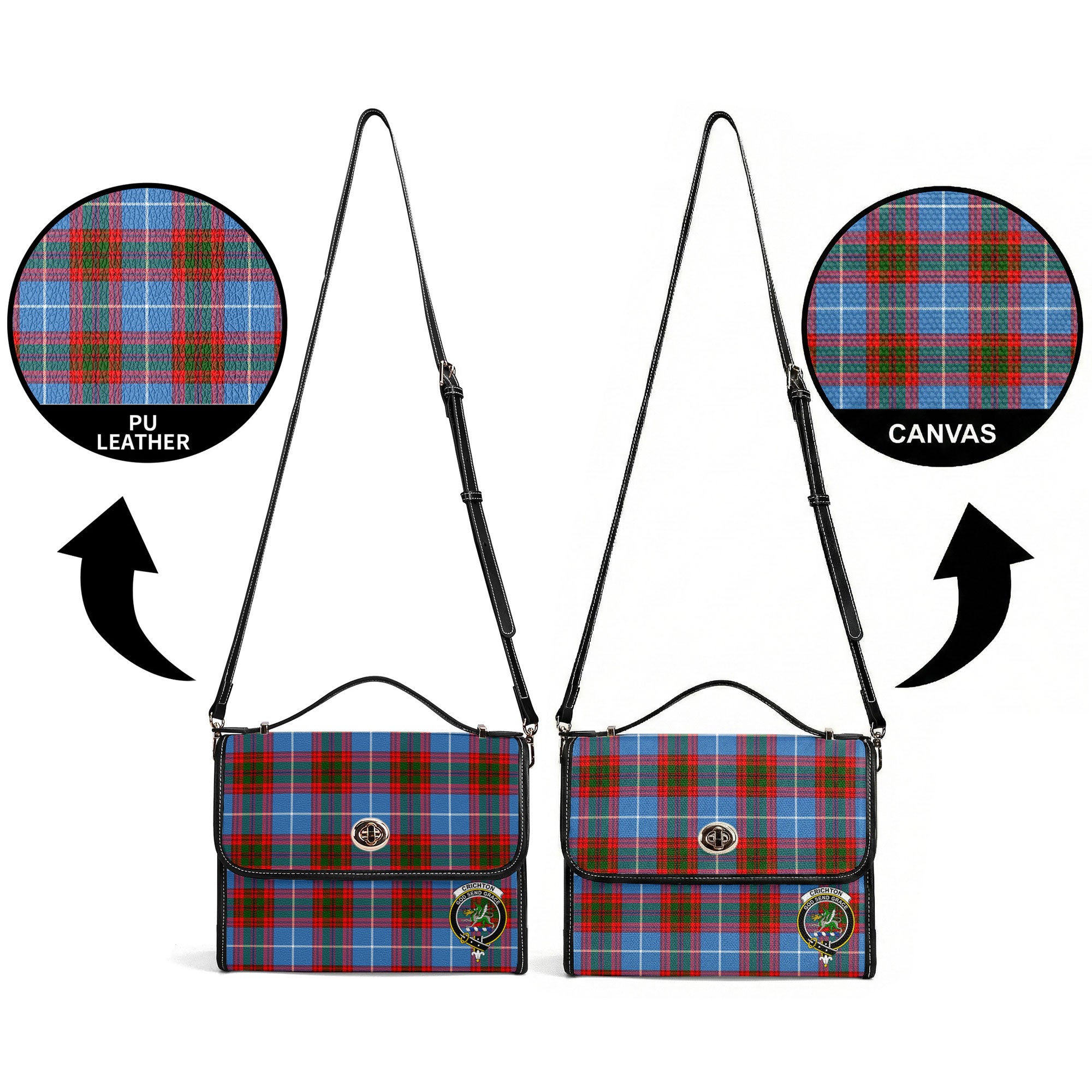 Crichton Tartan Crest Satchel Bag