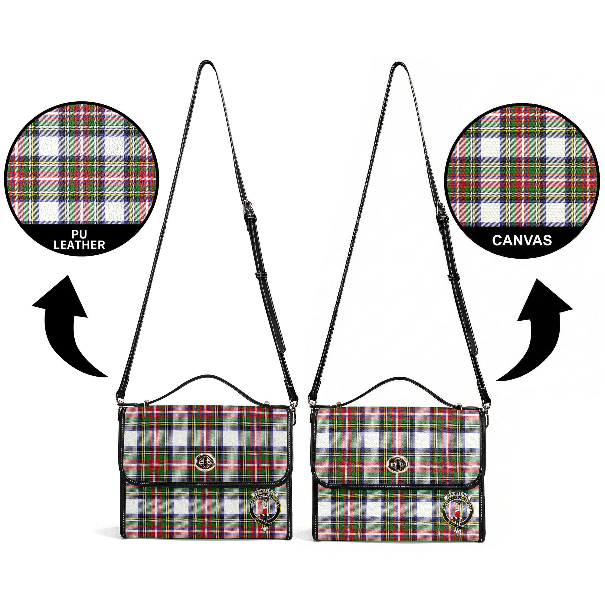Dennistoun Tartan Crest Satchel Bag