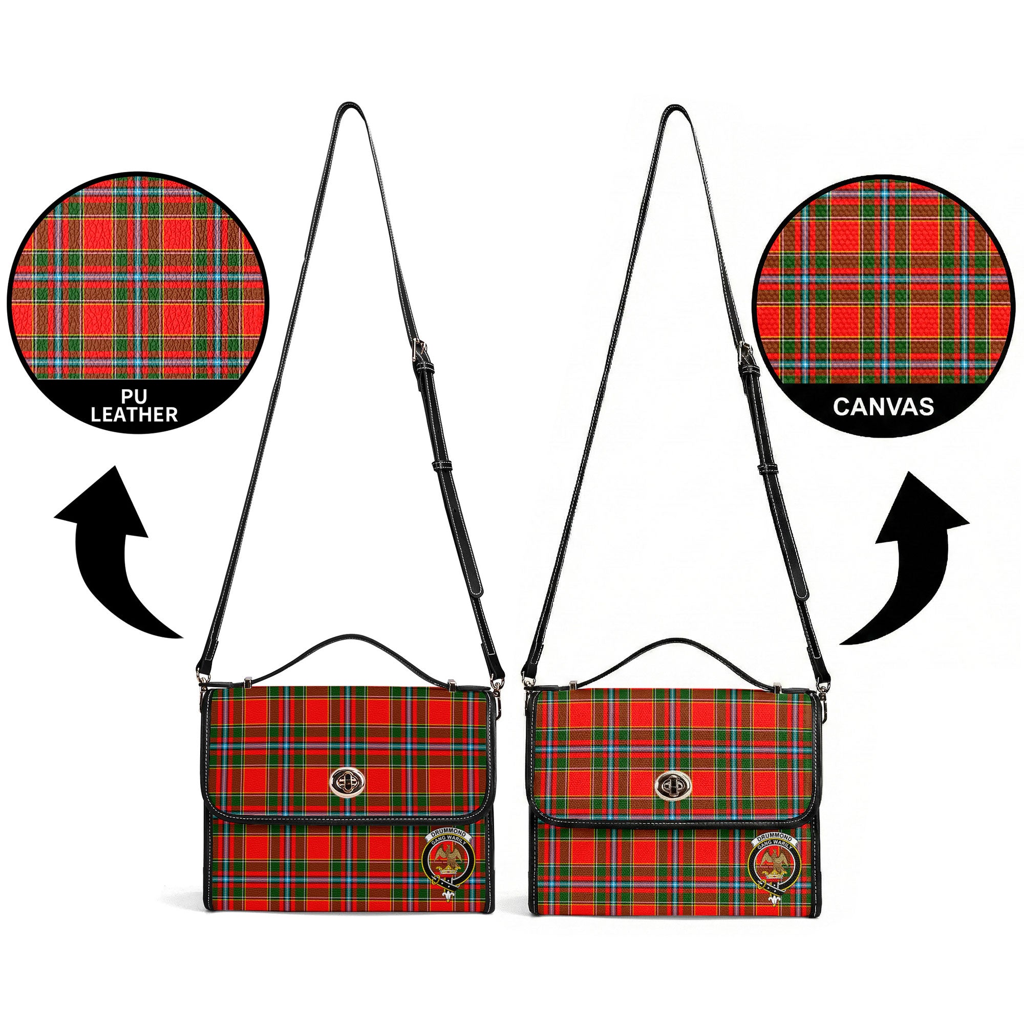 Drummond of Perth Tartan Crest Satchel Bag
