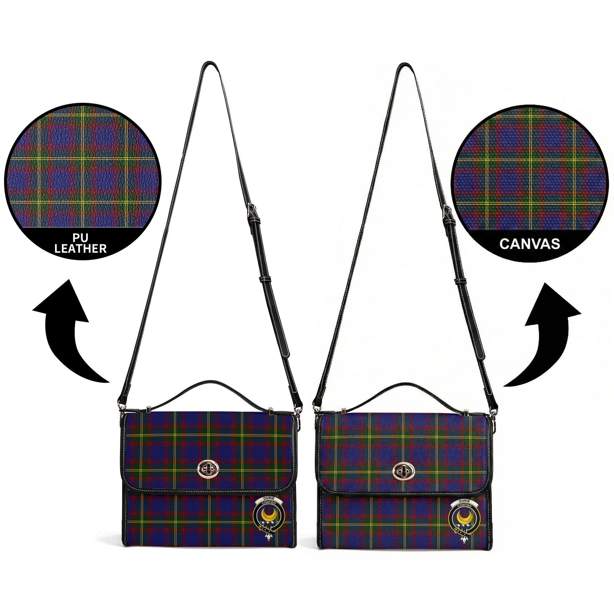 Durie Tartan Crest Satchel Bag