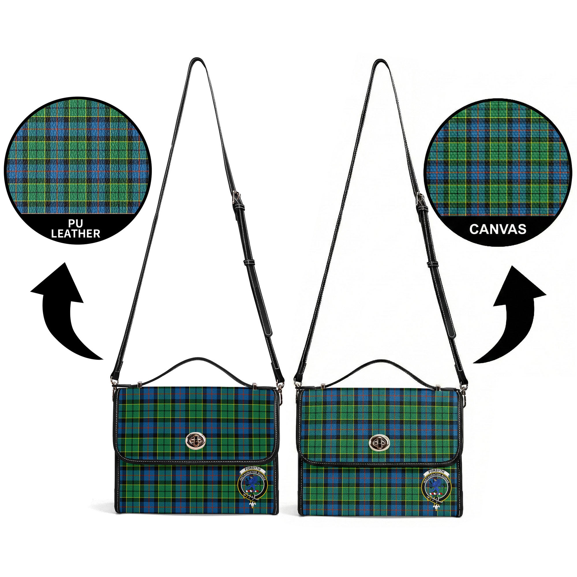 Forsyth Ancient Tartan Crest Satchel Bag