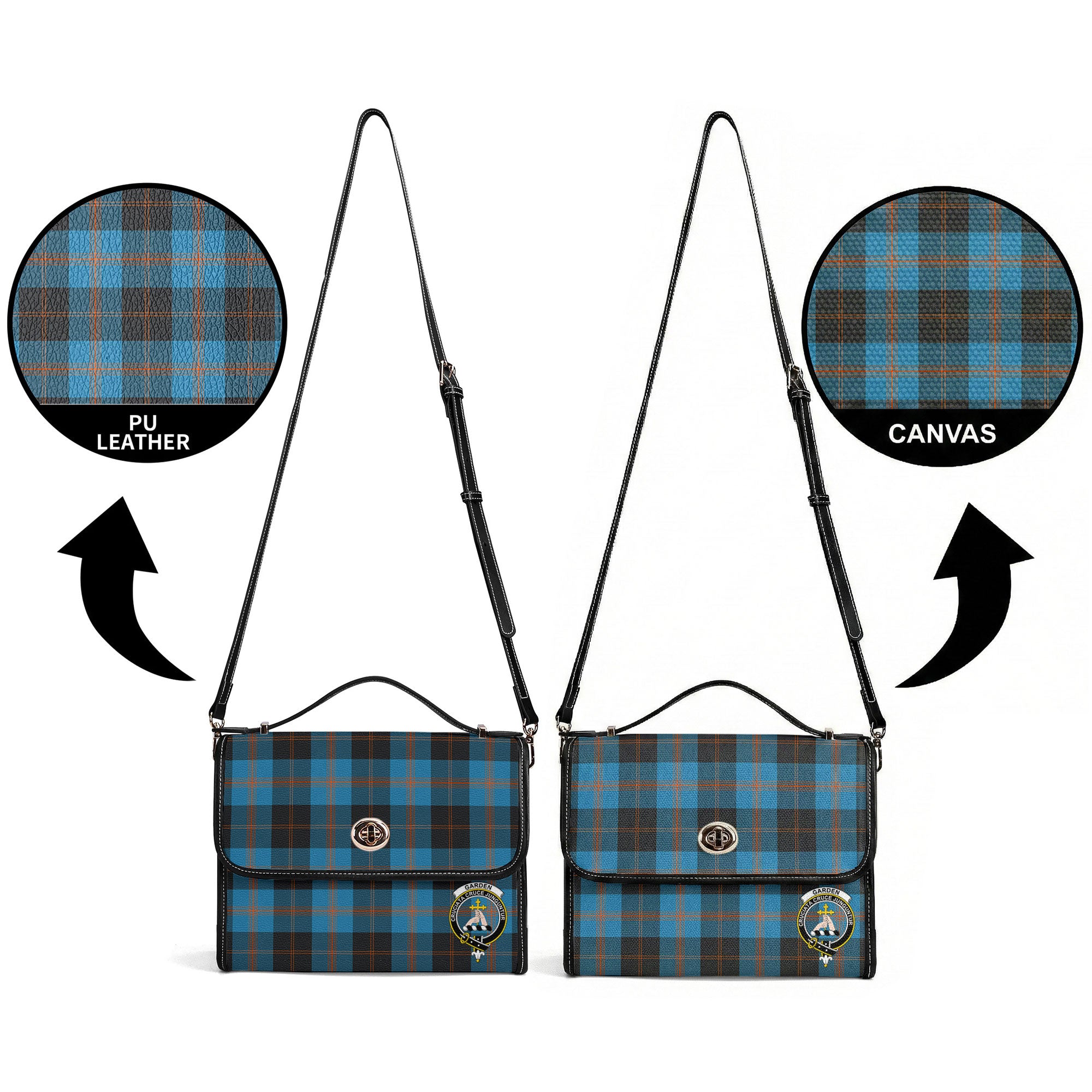 Garden Tartan Crest Satchel Bag