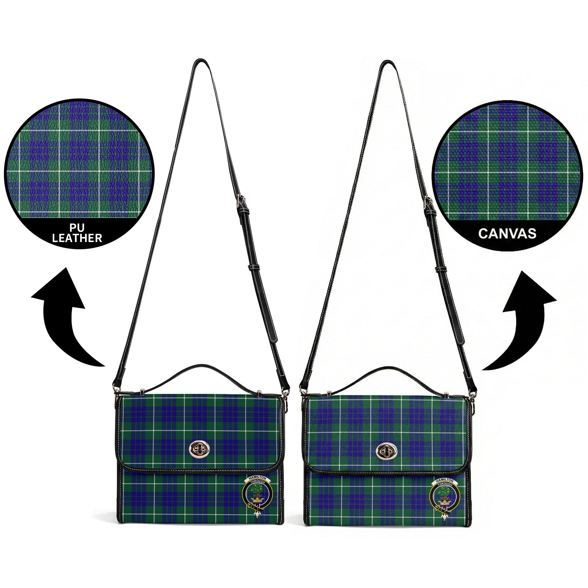 Hamilton Hunting Modern Tartan Crest Satchel Bag
