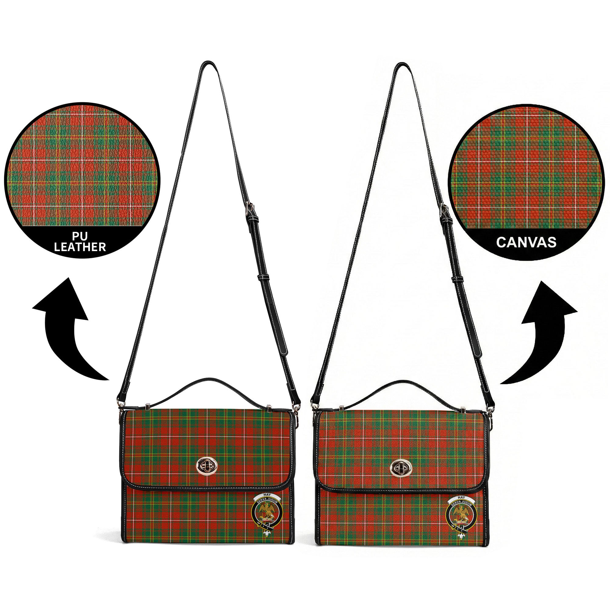 Hay Ancient Tartan Crest Satchel Bag