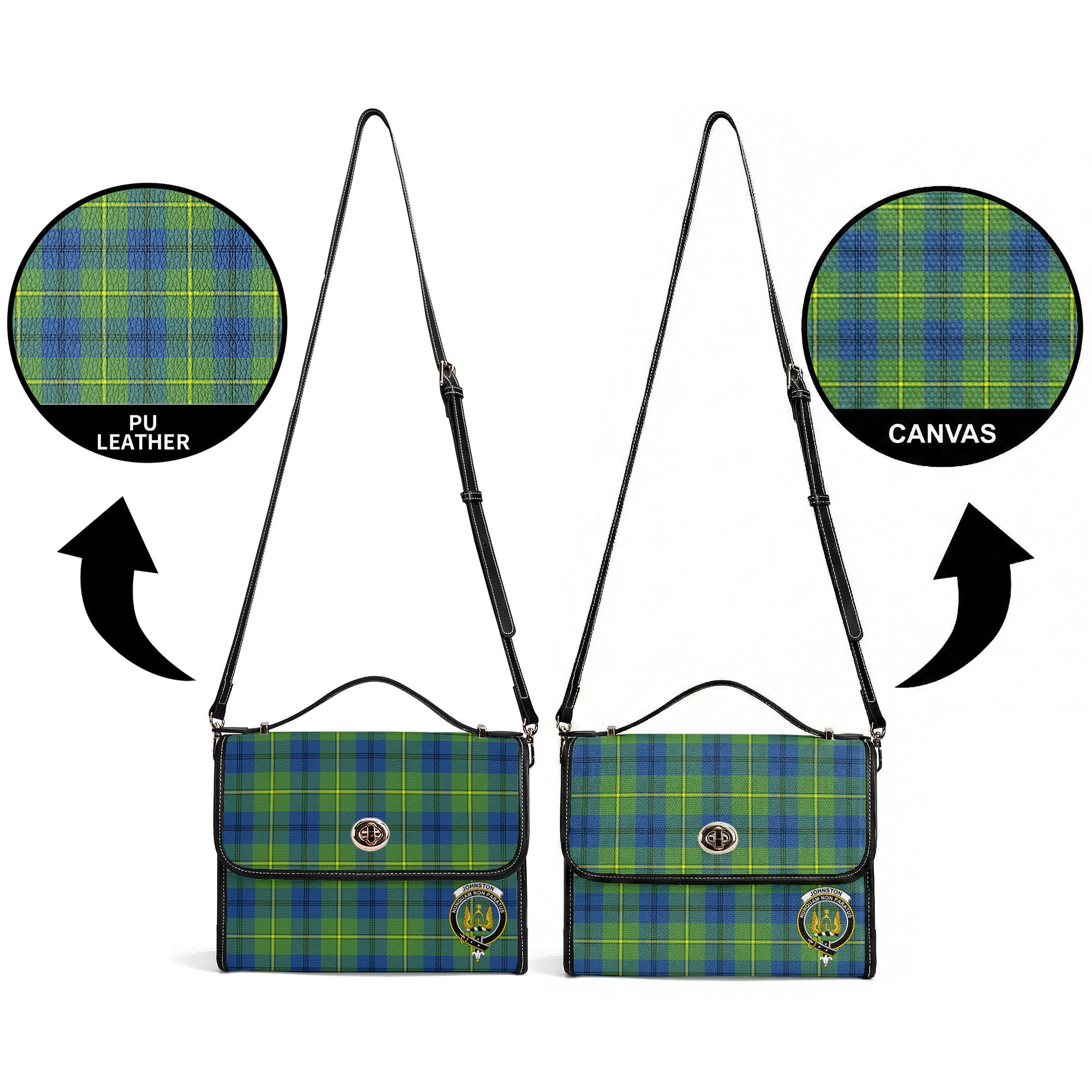 Johnston Ancient Tartan Crest Satchel Bag
