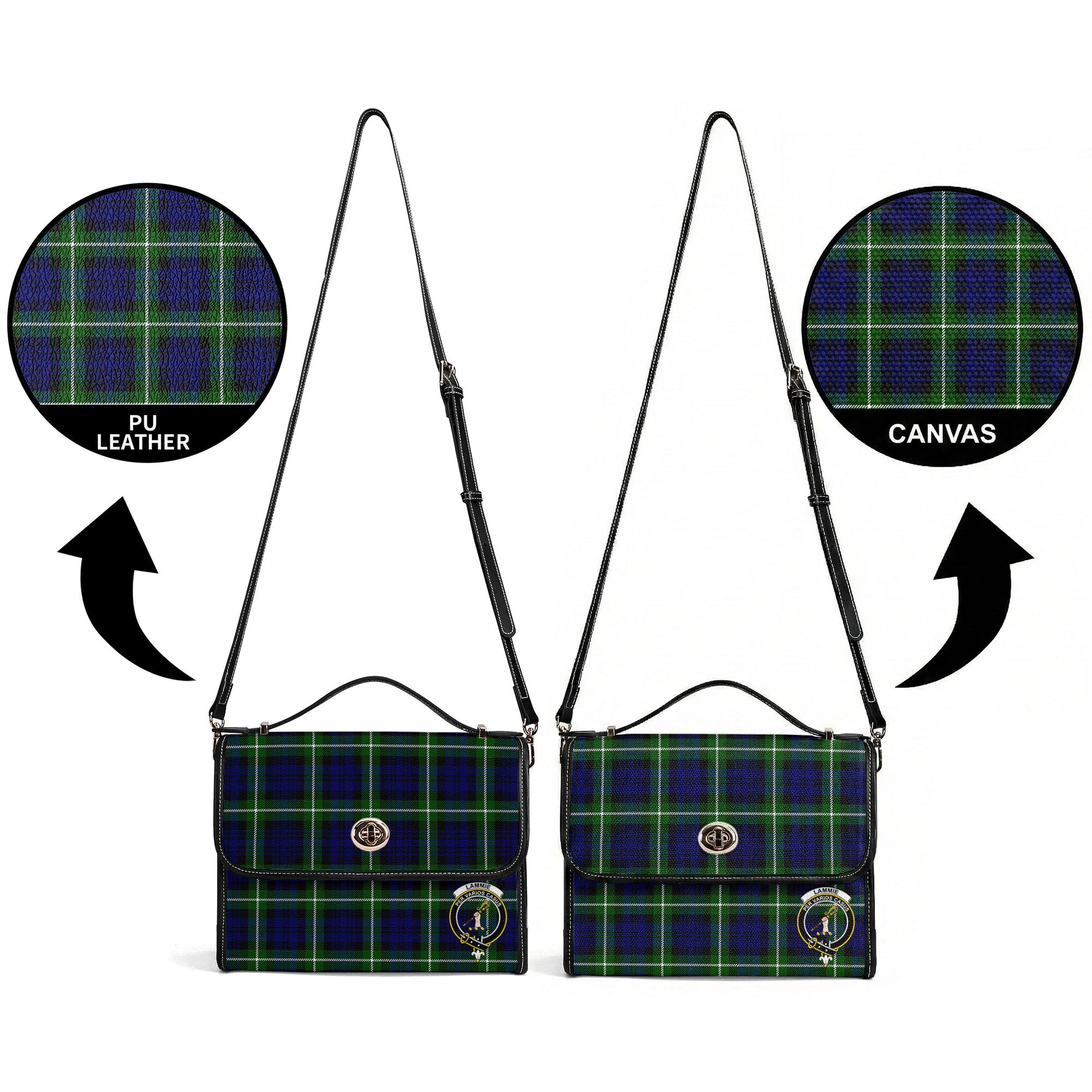 Lammie Tartan Crest Satchel Bag