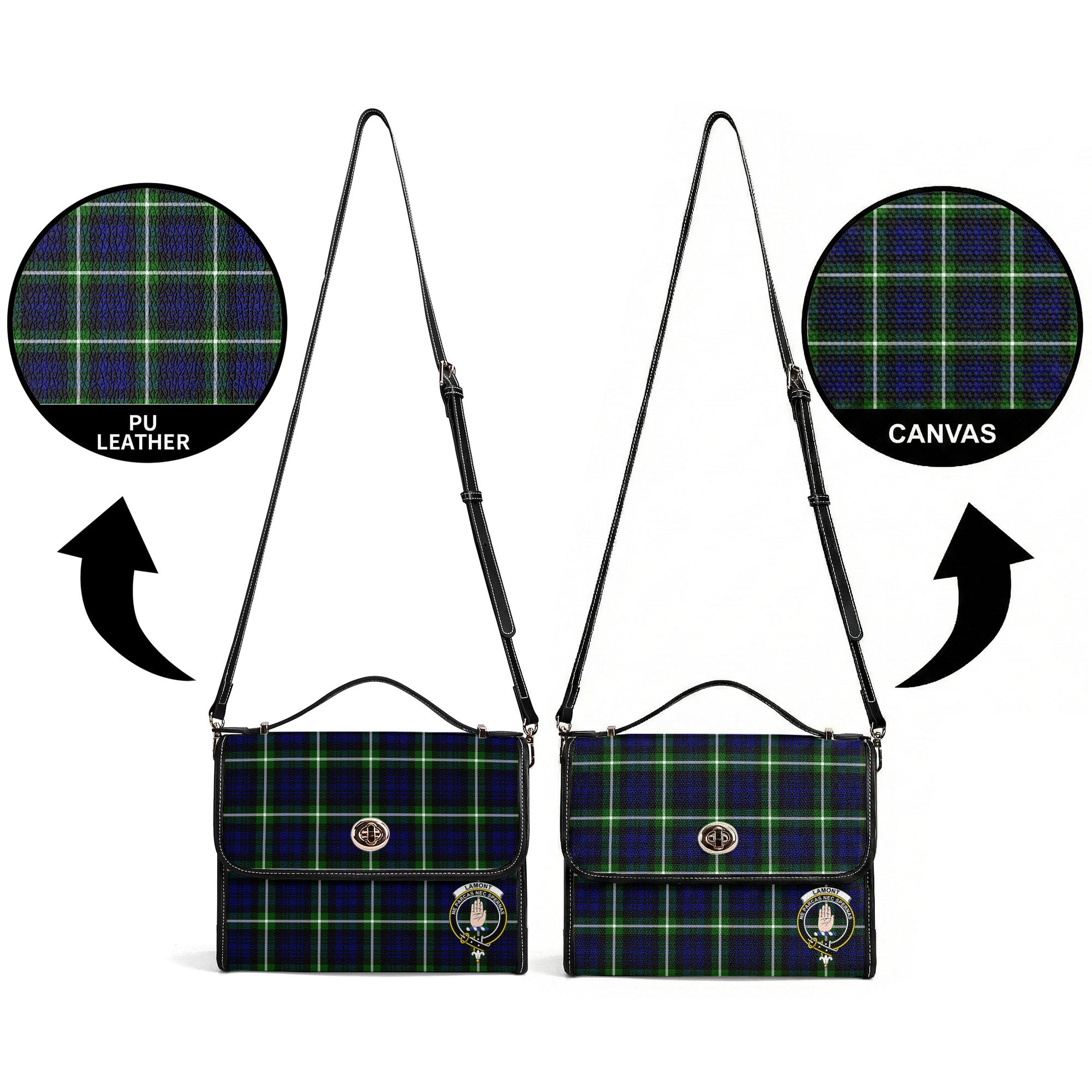 Lamont Modern Tartan Crest Satchel Bag