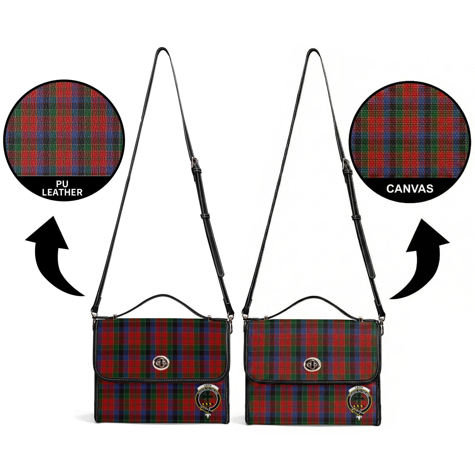 Leith Tartan Crest Satchel Bag