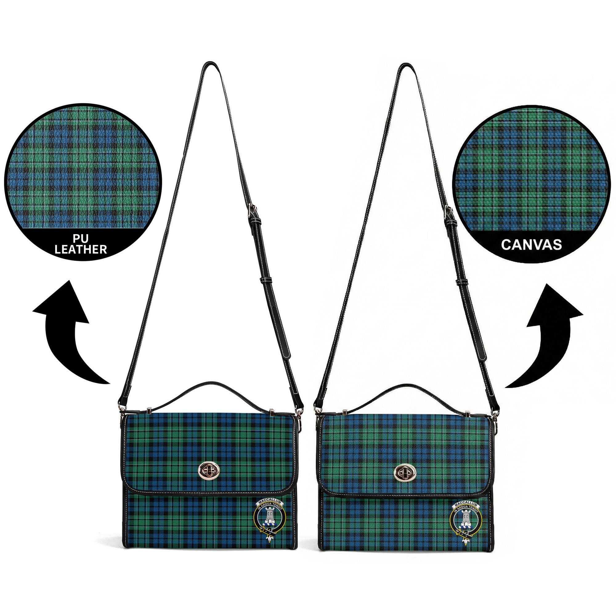 MacCallum Ancient Tartan Crest Satchel Bag