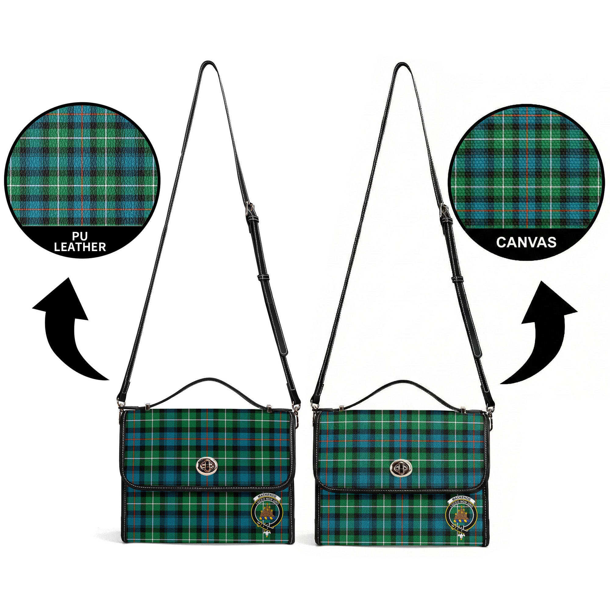 MacKenzie Ancient Tartan Crest Satchel Bag