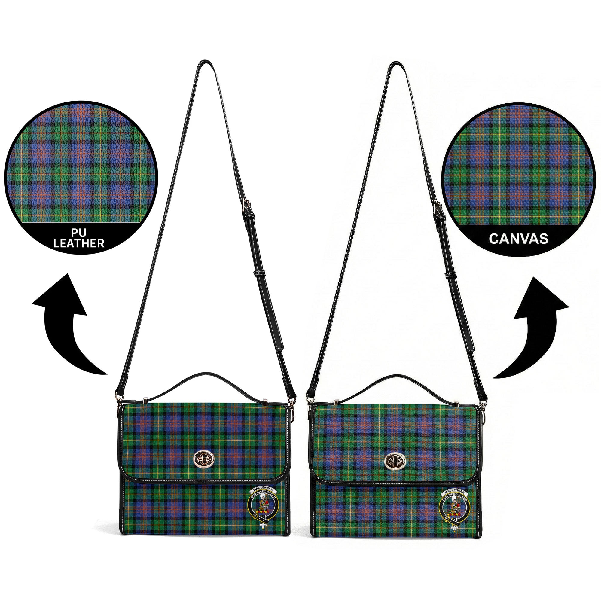 MacLennan Ancient Tartan Crest Satchel Bag