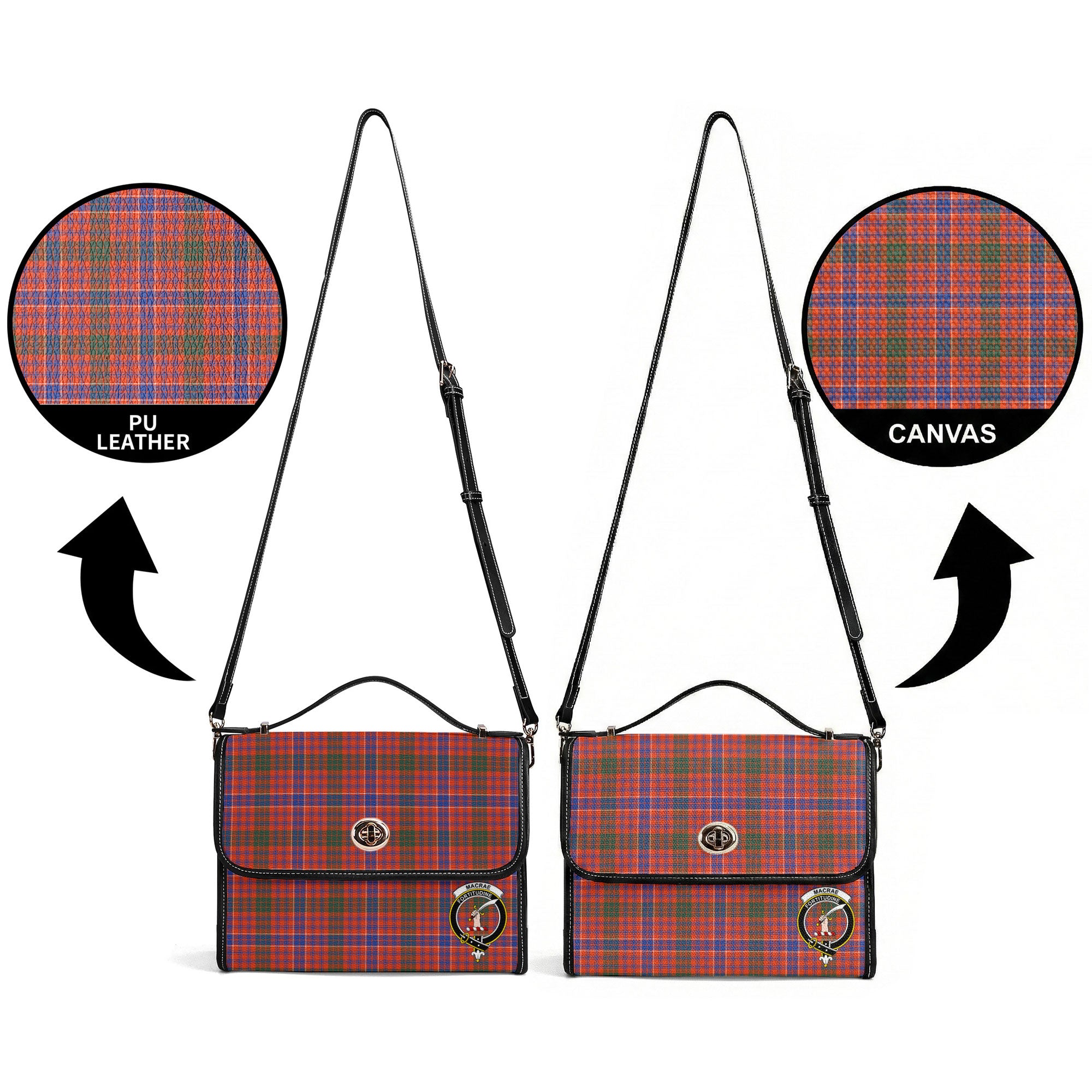 MacRae Ancient Tartan Crest Satchel Bag
