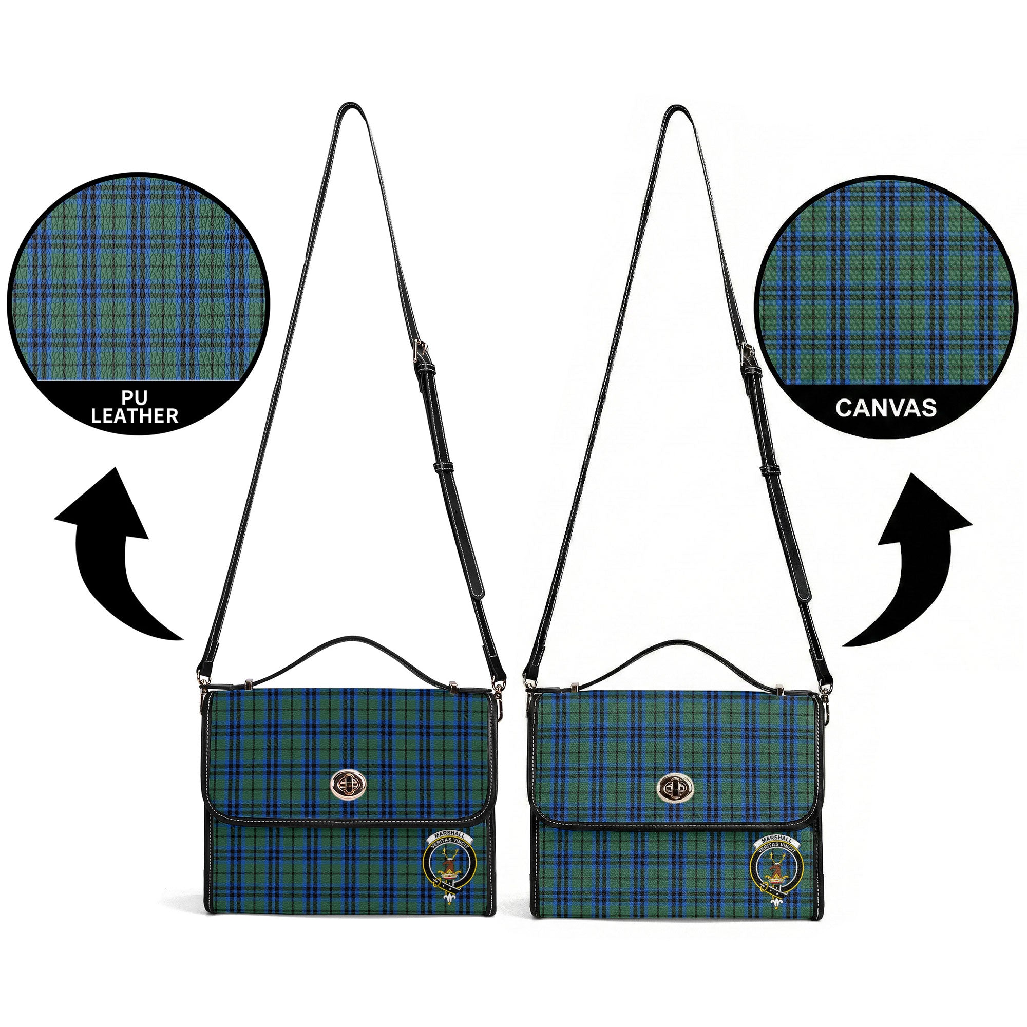 Marshall Tartan Crest Satchel Bag