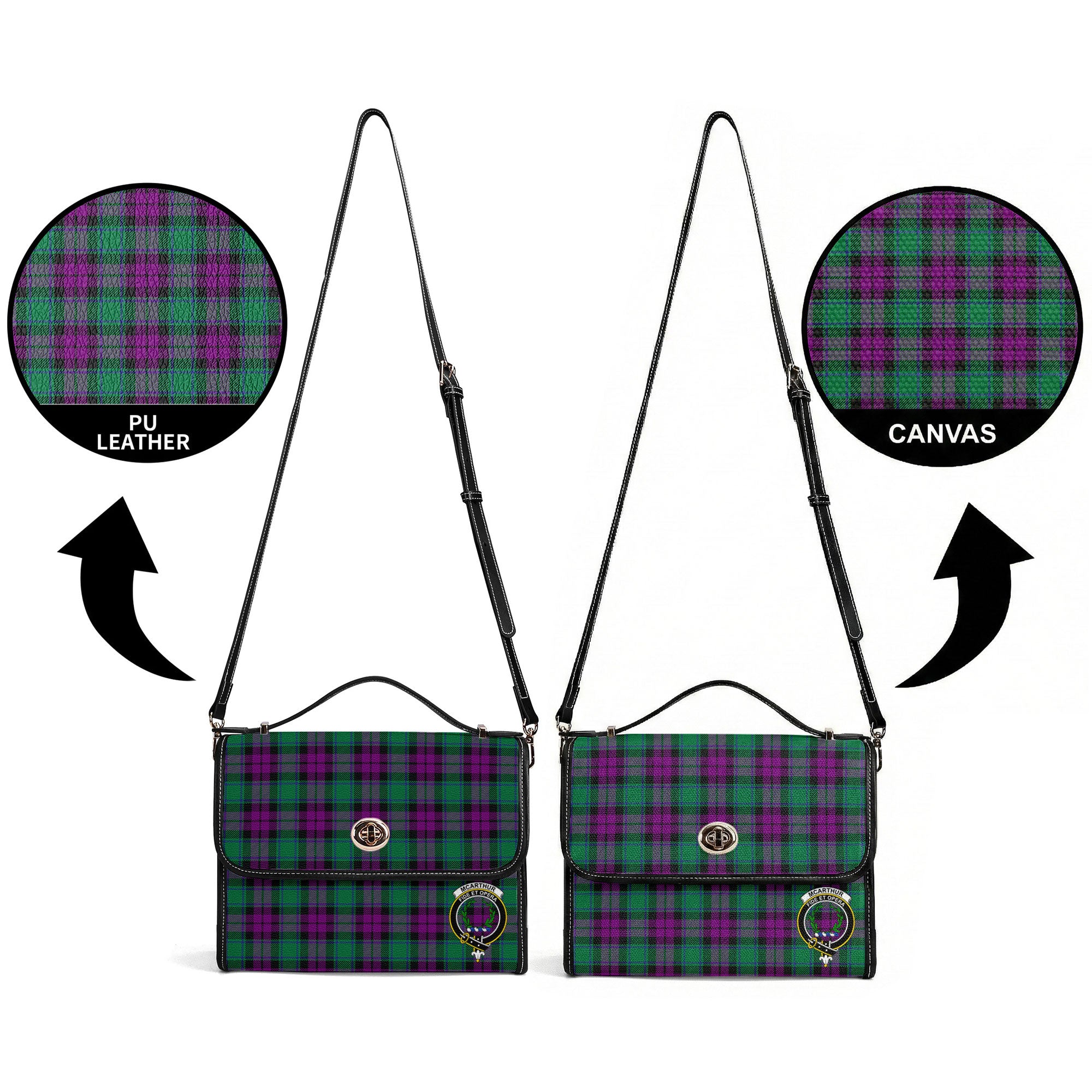 McArthur - Milton Tartan Crest Satchel Bag