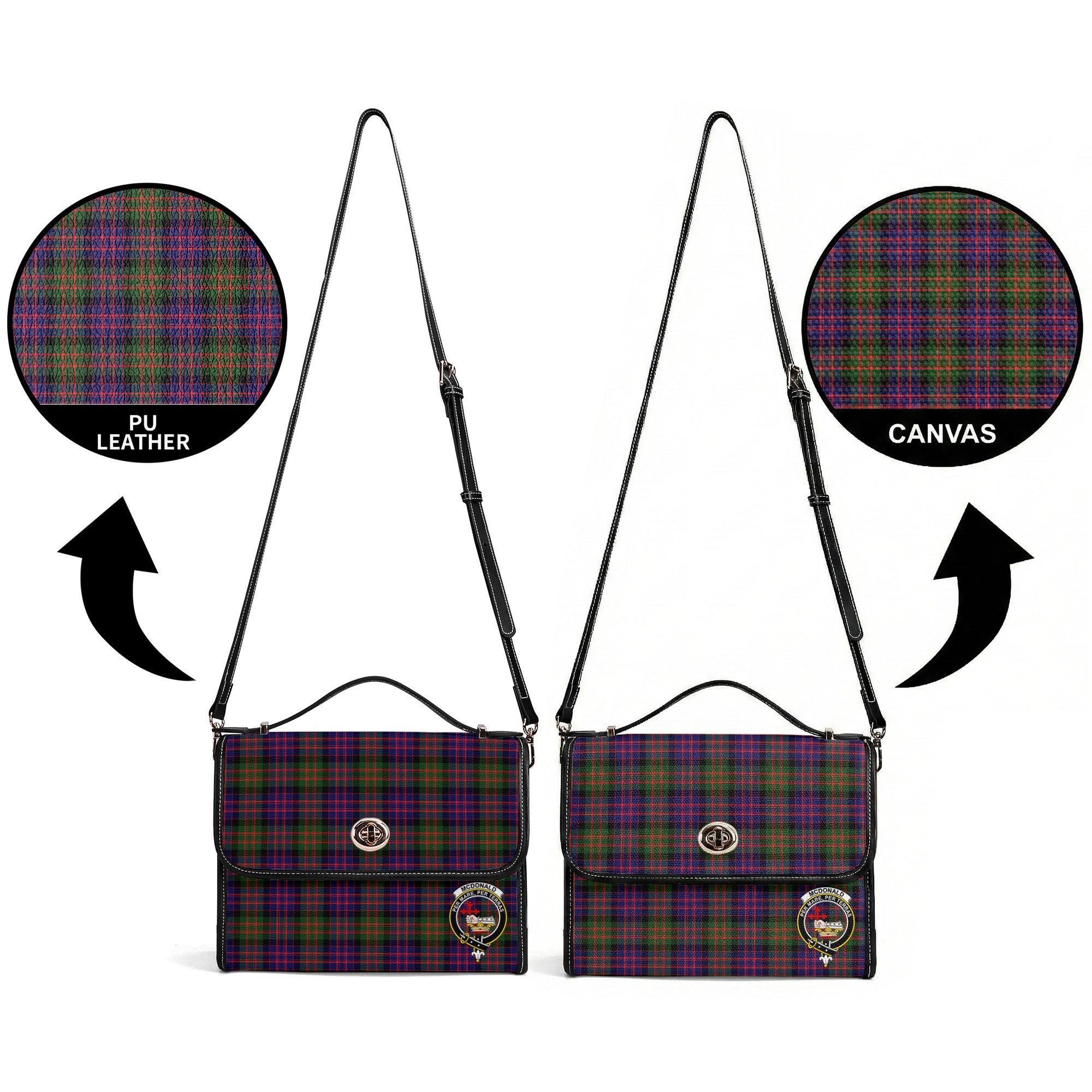 McDonald Modern Tartan Crest Satchel Bag