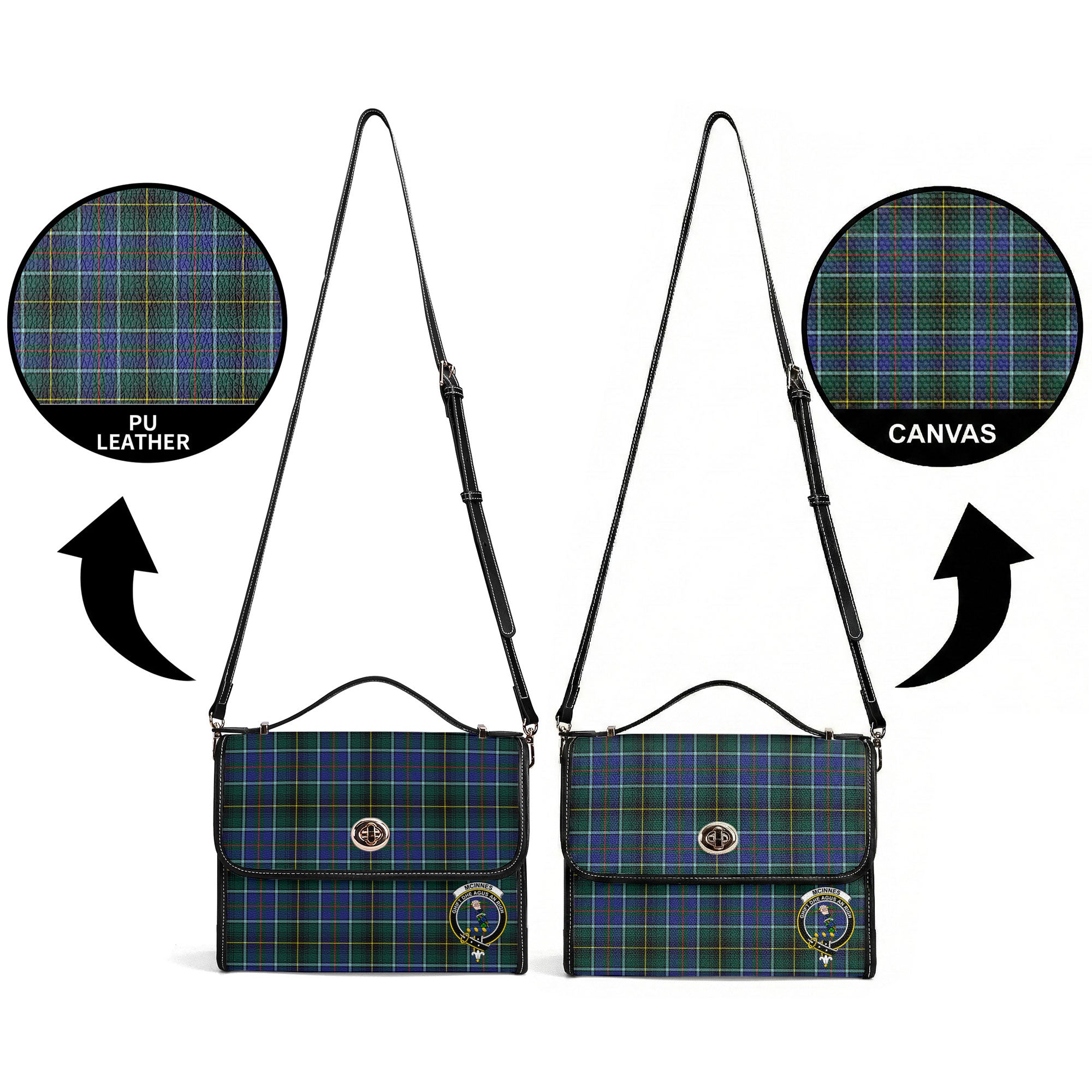 McInnes Modern Tartan Crest Satchel Bag