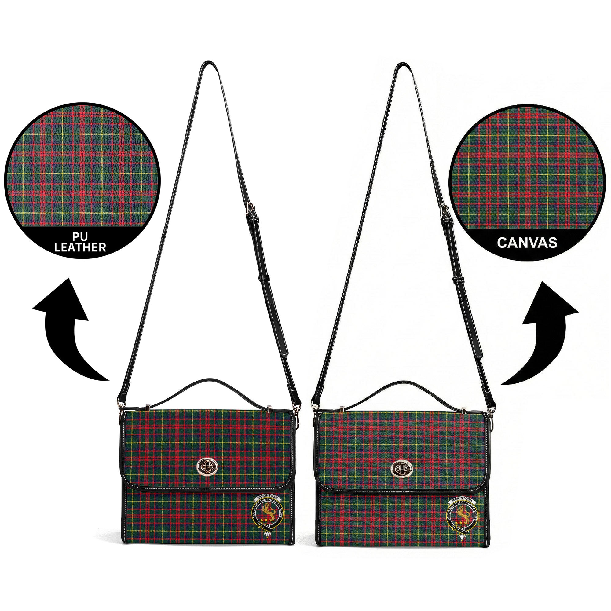 McKintosh Hunting Modern Tartan Crest Satchel Bag