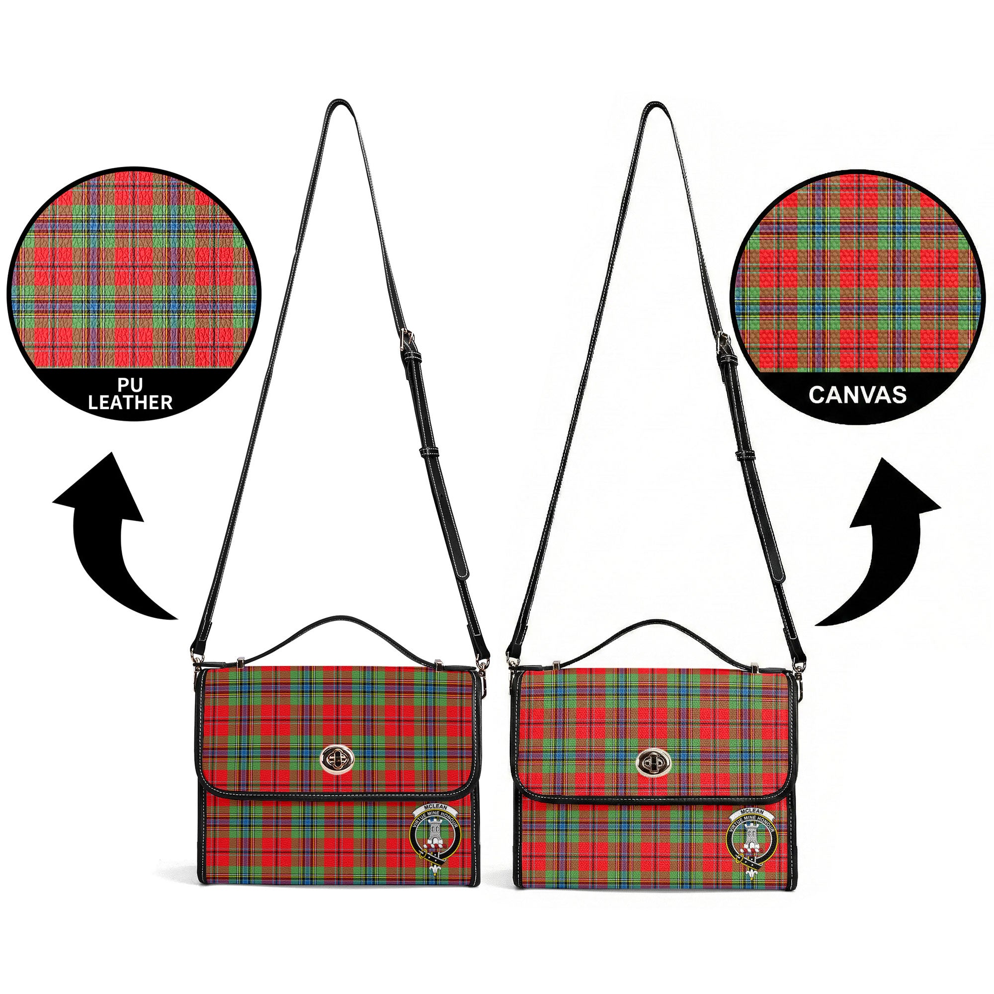 McLean of Duart Modern Tartan Crest Satchel Bag