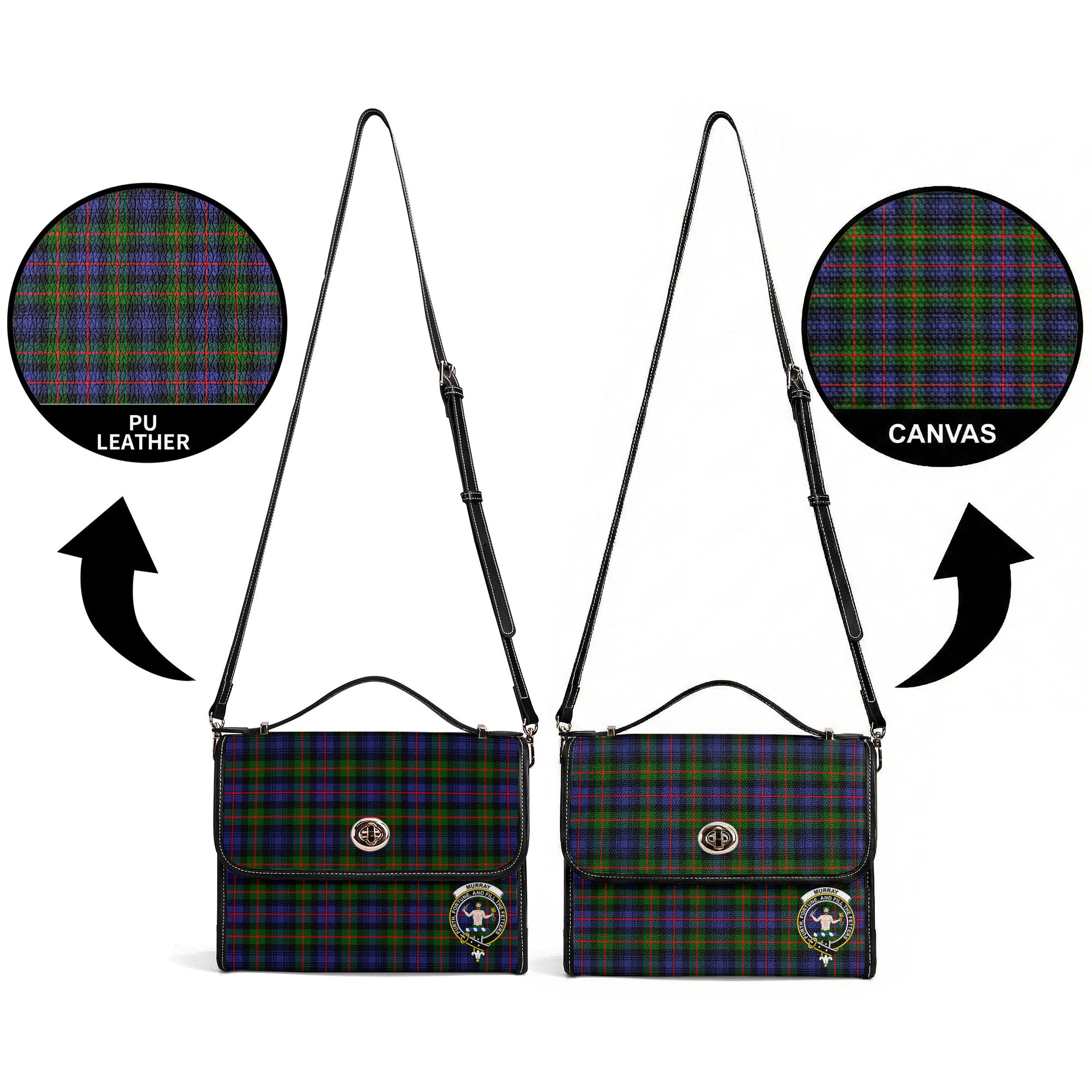 Murray of Atholl Modern Tartan Crest Satchel Bag