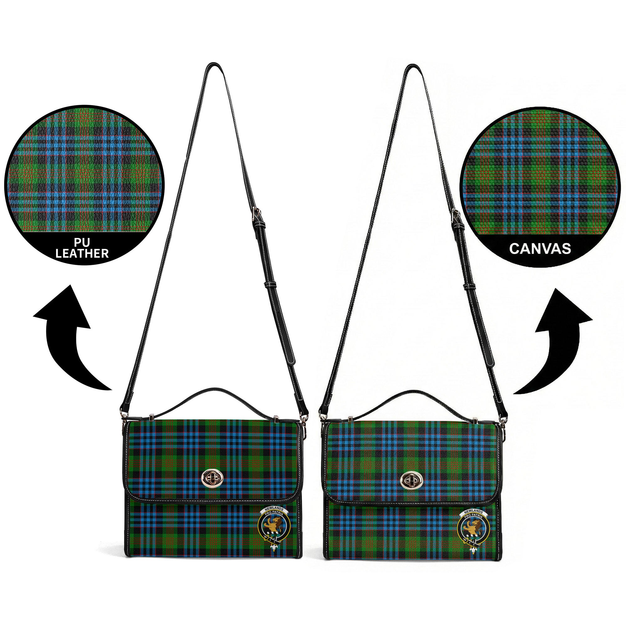 Newlands Tartan Crest Satchel Bag