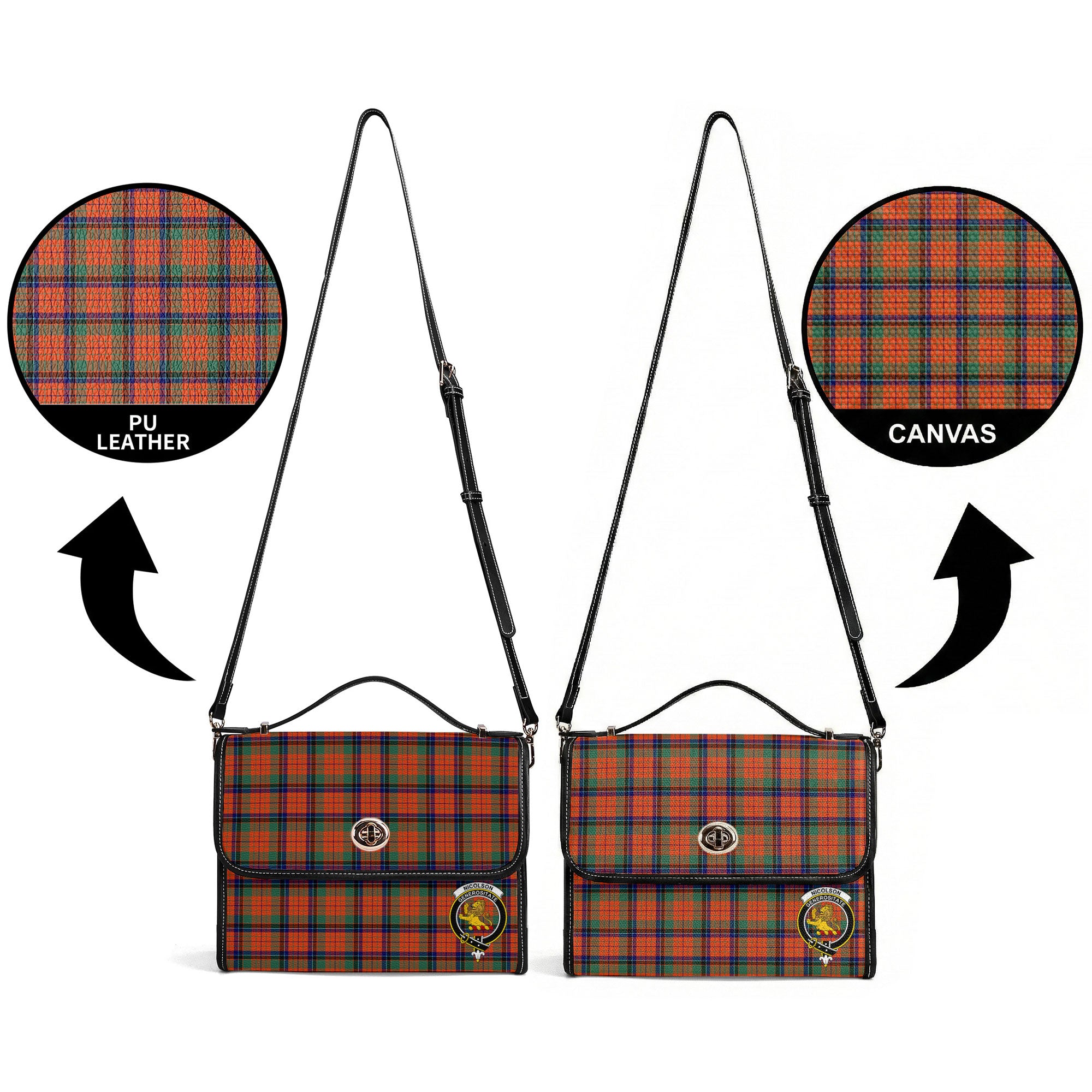 Nicolson Ancient Tartan Crest Satchel Bag