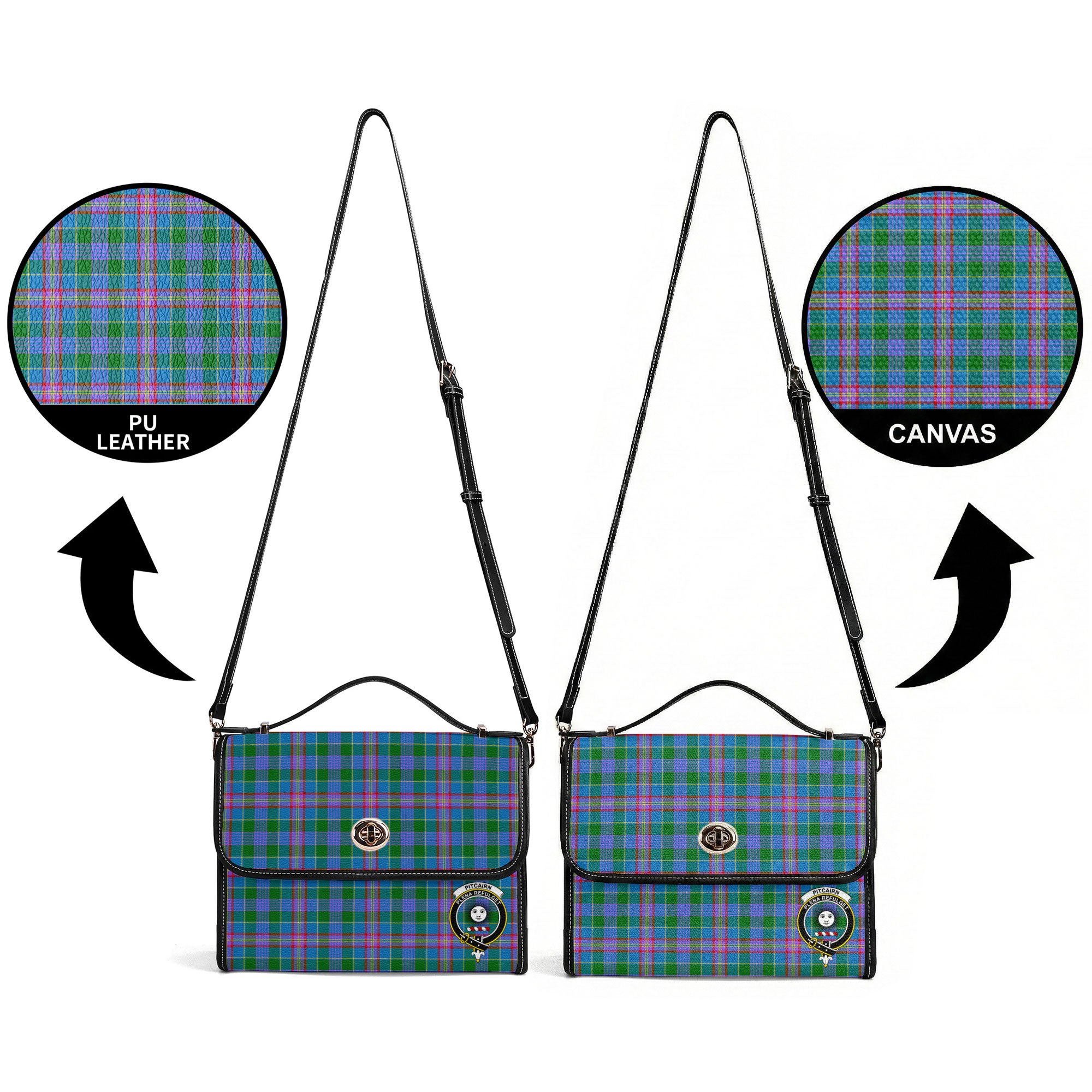 Pitcairn Hunting Tartan Crest Satchel Bag