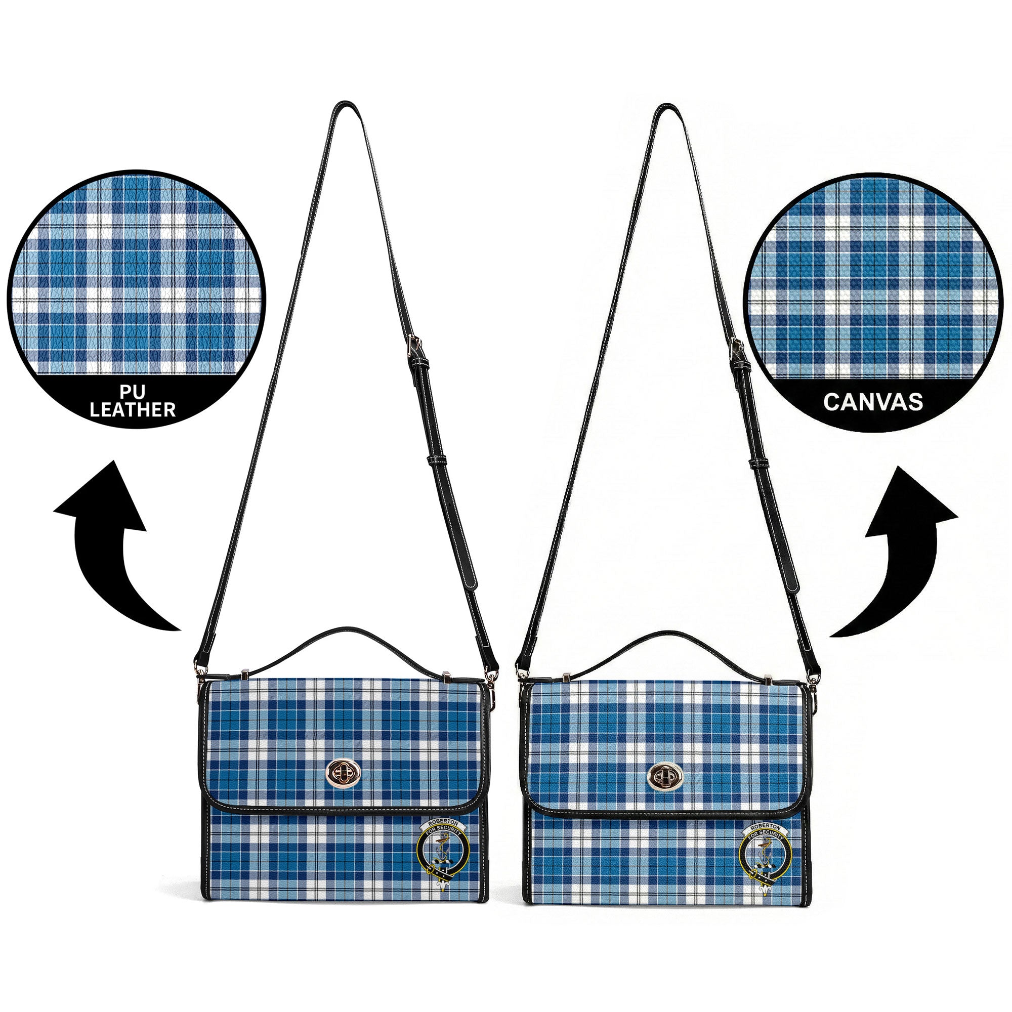 Roberton Tartan Crest Satchel Bag
