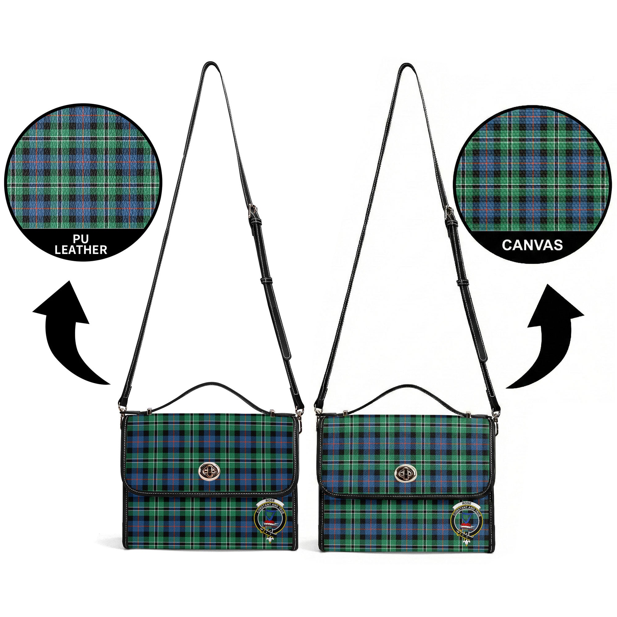Rose Hunting Ancient Tartan Crest Satchel Bag
