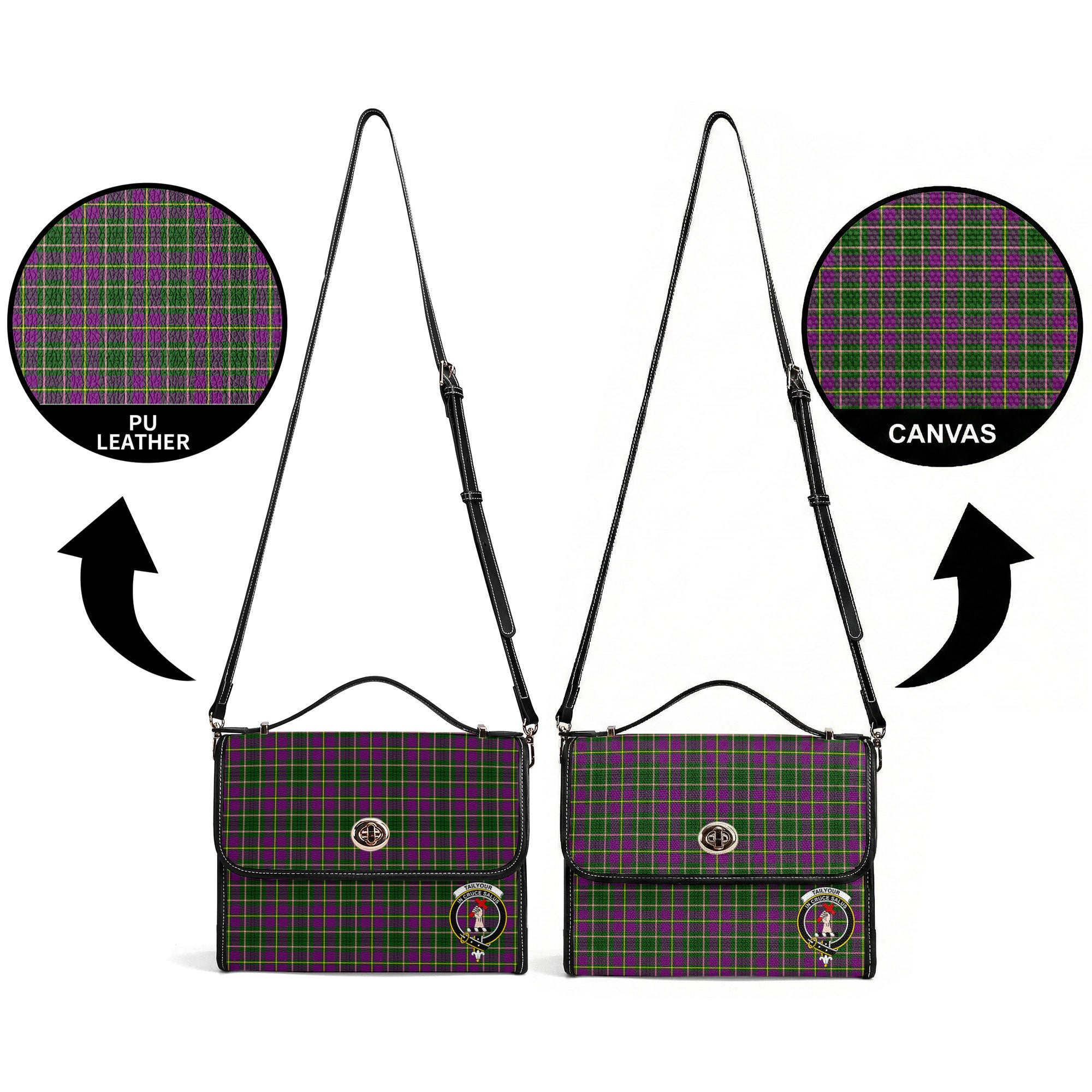 Tailyour (or Taylor) Tartan Crest Satchel Bag