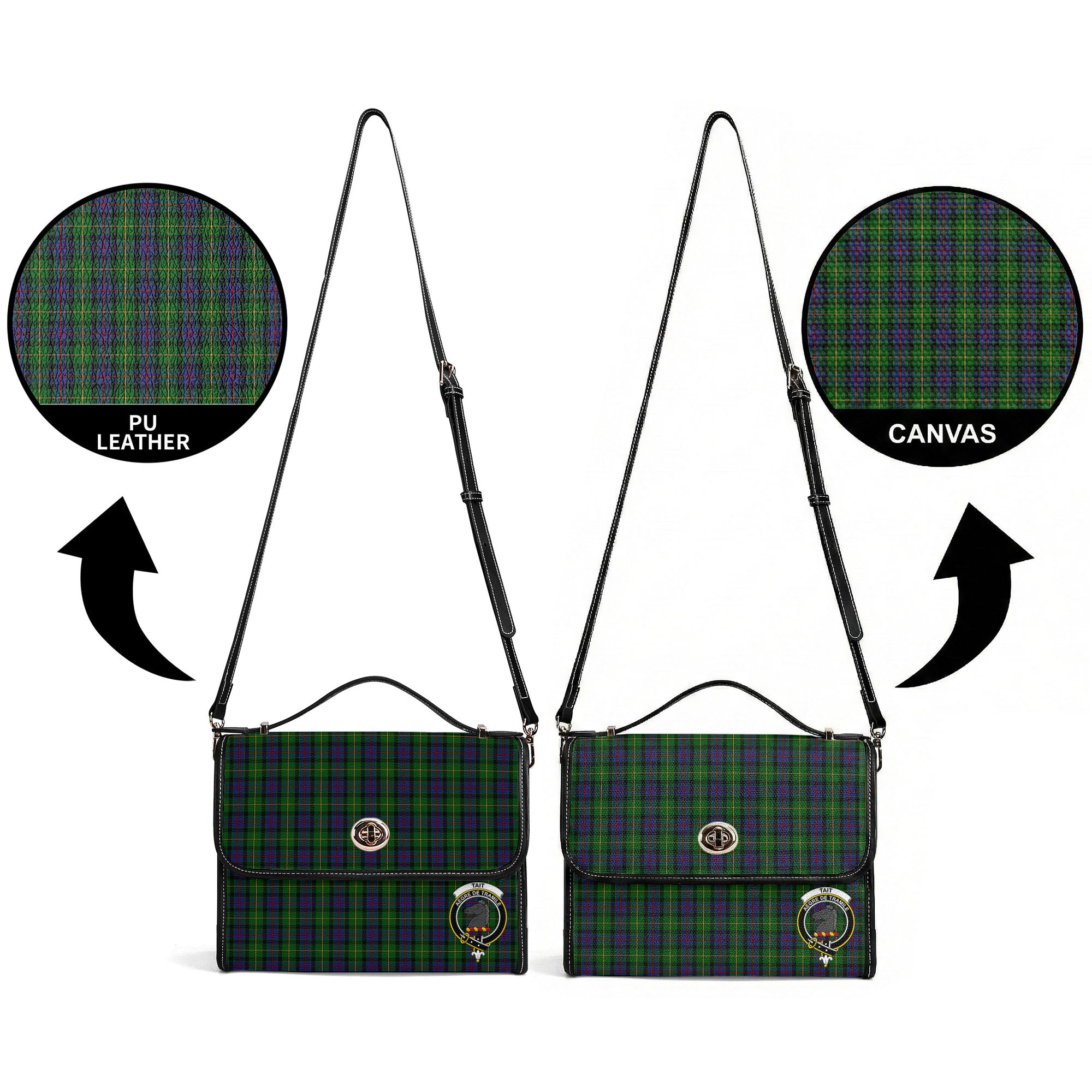 Tait Tartan Crest Satchel Bag