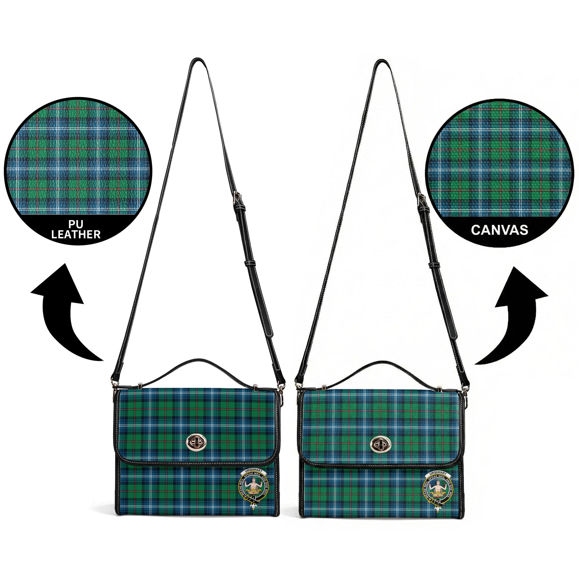Urquhart Ancient Tartan Crest Satchel Bag